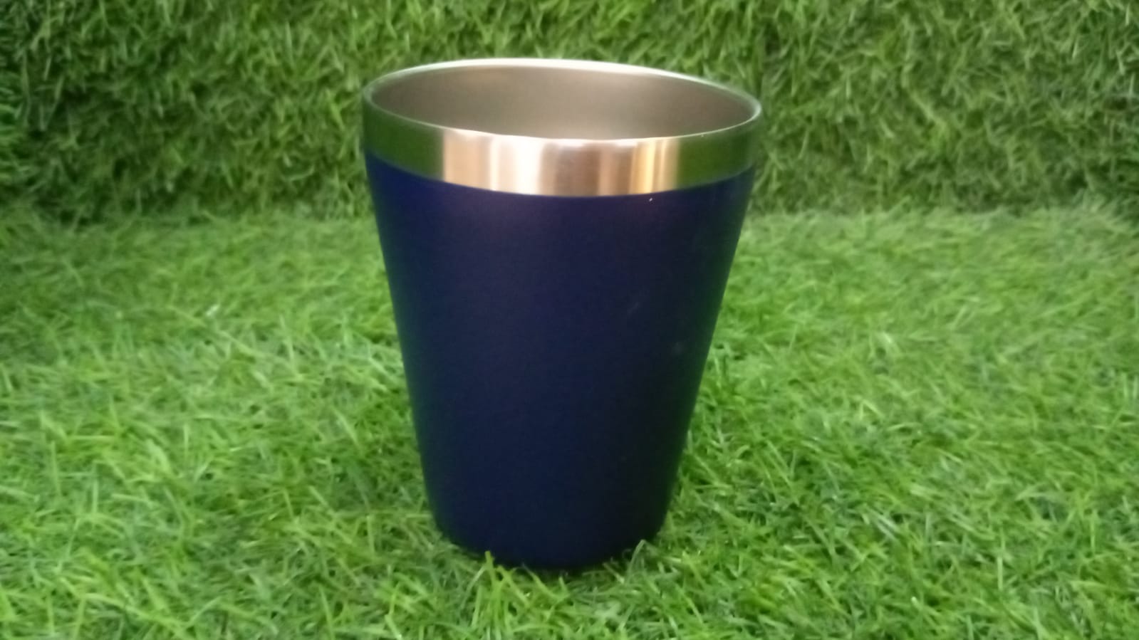 7184 Stainless Steel Drinking Glass for Water, Milk Tea Coffee Lassi Glass Tumbler Premium Blue Glass