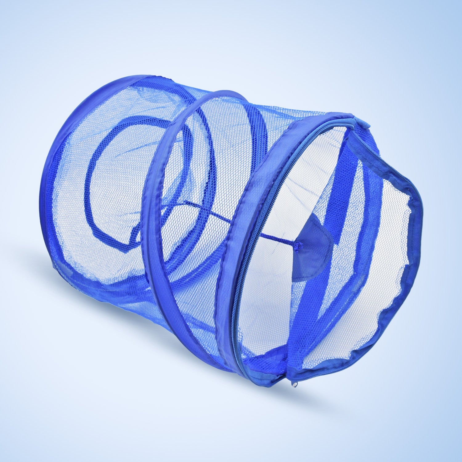 1498 Mesh Popup Laundry Hamper, Foldable Portable Cylindrical Dirty Clothes Basket for Bedroom, Kids Room, College Dormitory and Travel