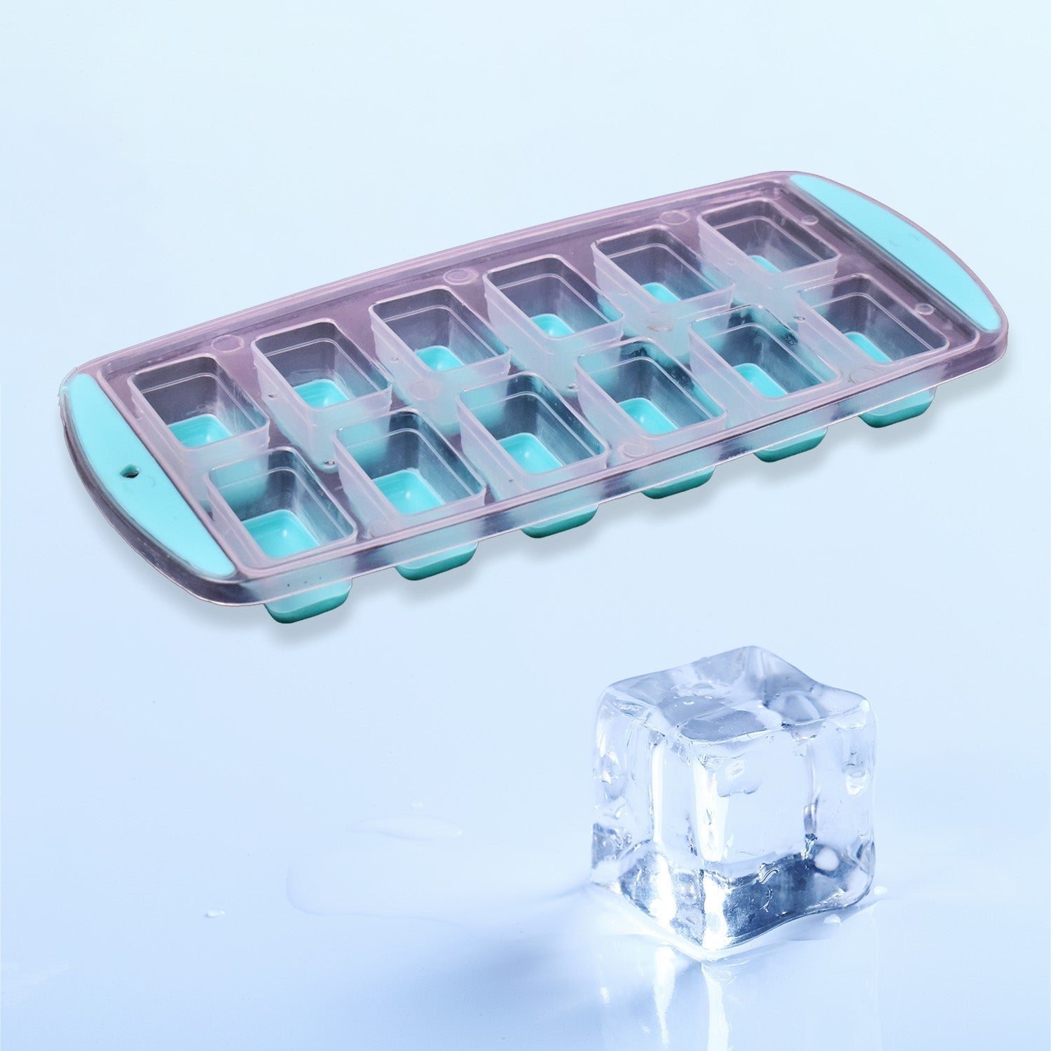 7170 12 Grid Silicon Ice cubes Making Tray Food Grade Square Ice Cube Tray | Easy Release Bottom Silicon Tray