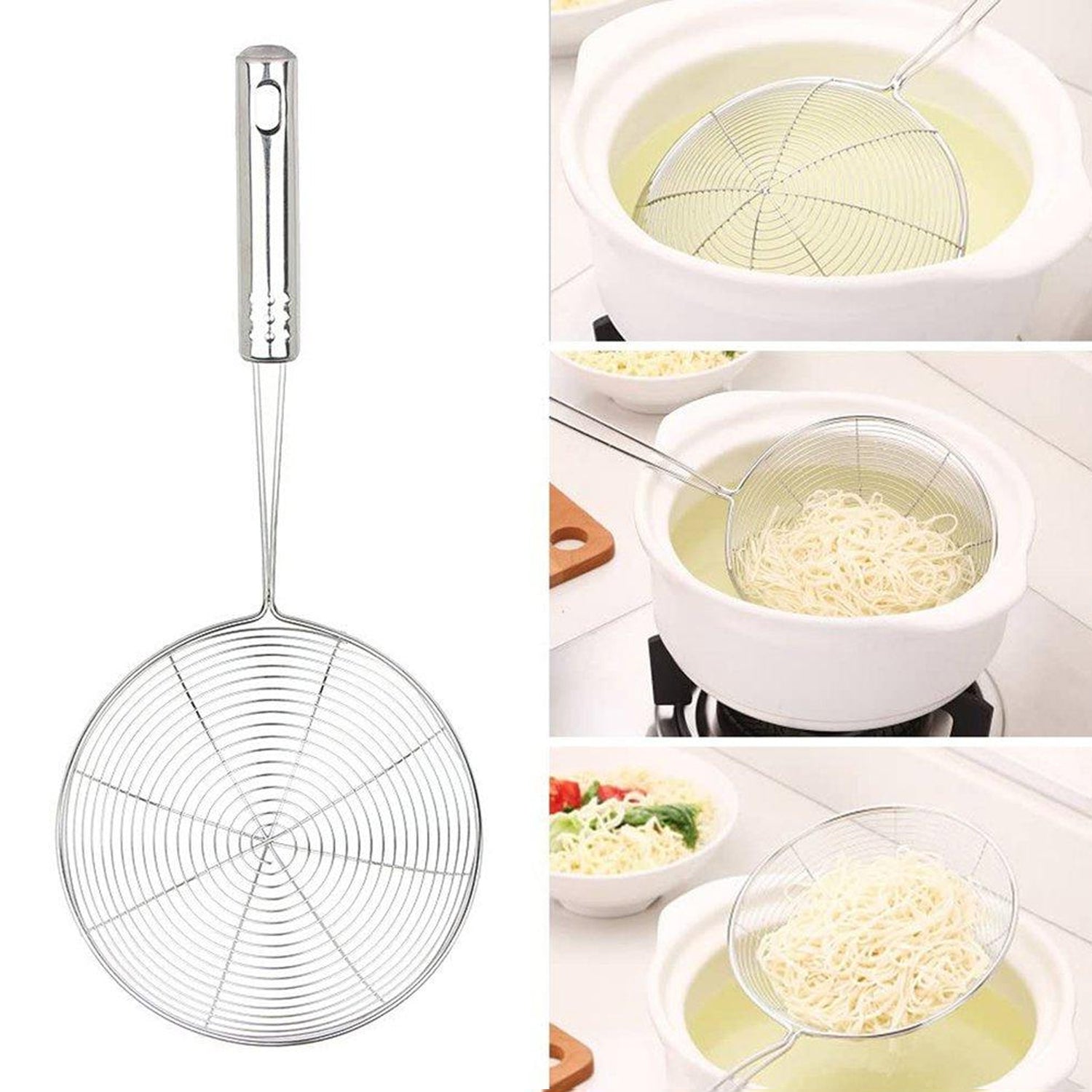 2727 Mini Oil Strainer To Get Perfect Fried Food Stuffs Easily Without Any Problem And Damage.