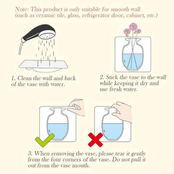 1154 Wall Hanging Silicone Flower Pot Sticker Plant Rack for Decoration (MultiColour)