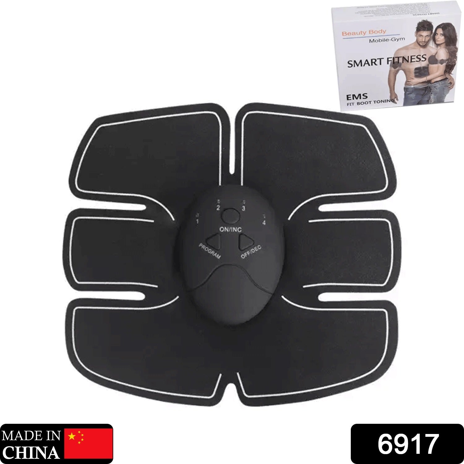 6917 6 pack abs stimulator Wireless Abdominal and Muscle Exerciser Training Device Body Massager/6 pack abs stimulator charging battery/mart Fitness Abs Maker/Exerciser Training Device