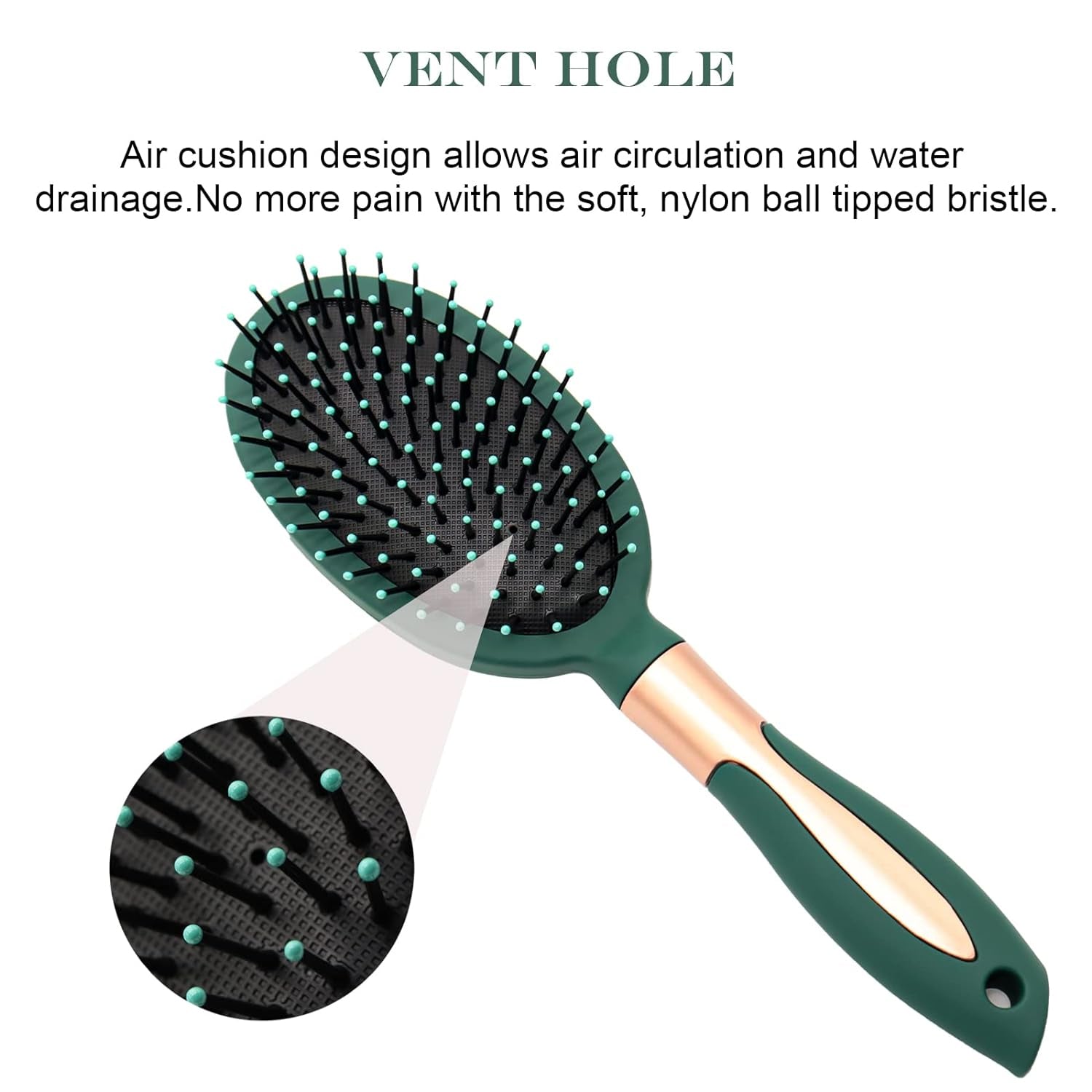 6415 Massage Comb, Air Cushion Massage Hair Brush Ergonomic Matt Disappointment for Straight Curly Hair Cushion Curly Hair Comb for All Hair Types, Home Salon DIY Hairdressing Tool (1 Pc)