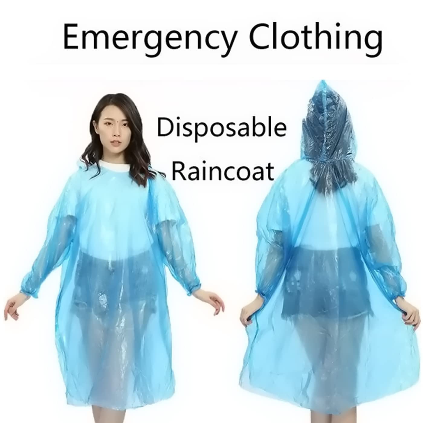 9311 Portable Adult Rain Coat, Raincoat Waterproof Button Cardigan Portable Raincoat Adult Outdoor Traveling Plastic Material Raincoat/Rain wear/Rain Suit for Outdoor Accessory (1pc)