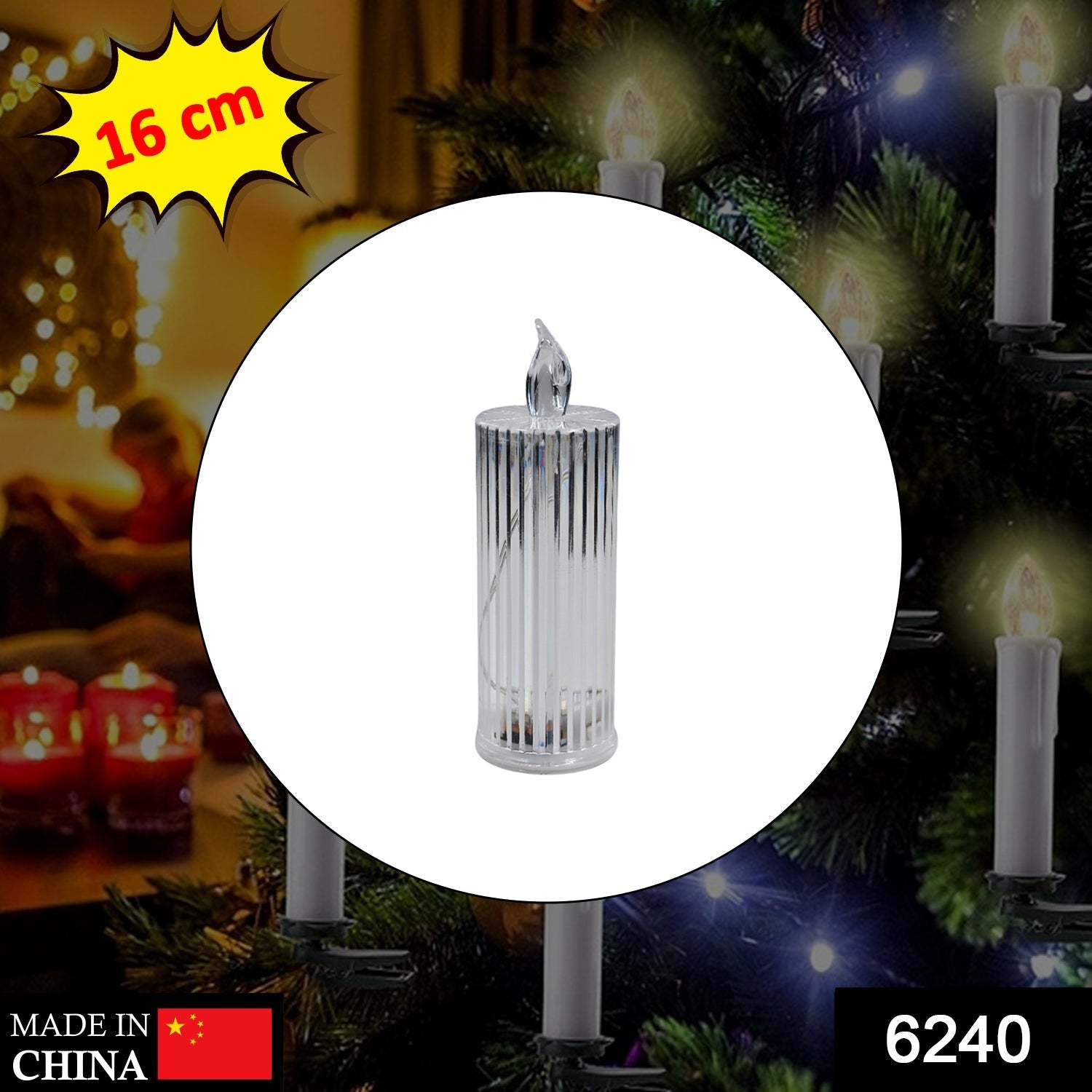 6240 Simple Candles for Home Decoration, Crystal Candle Lights