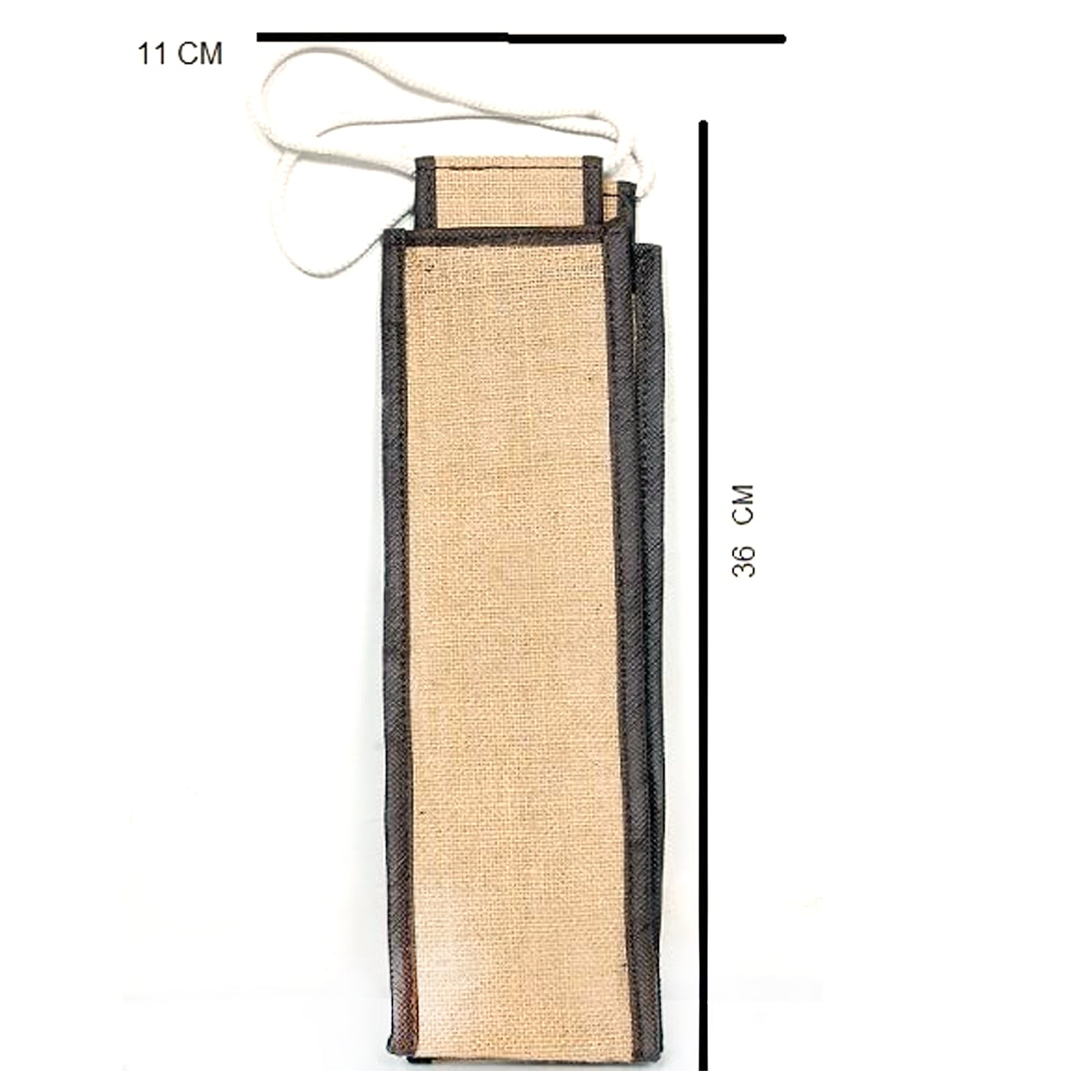13026 Jute Water Bottle Bag, Wine Bottle Gift Bag / Bottle Carry Bag / Water Bottle Cover Reusable and Eco-friendly And Handle for men & women for Office, Gift Bag (1 Pc)