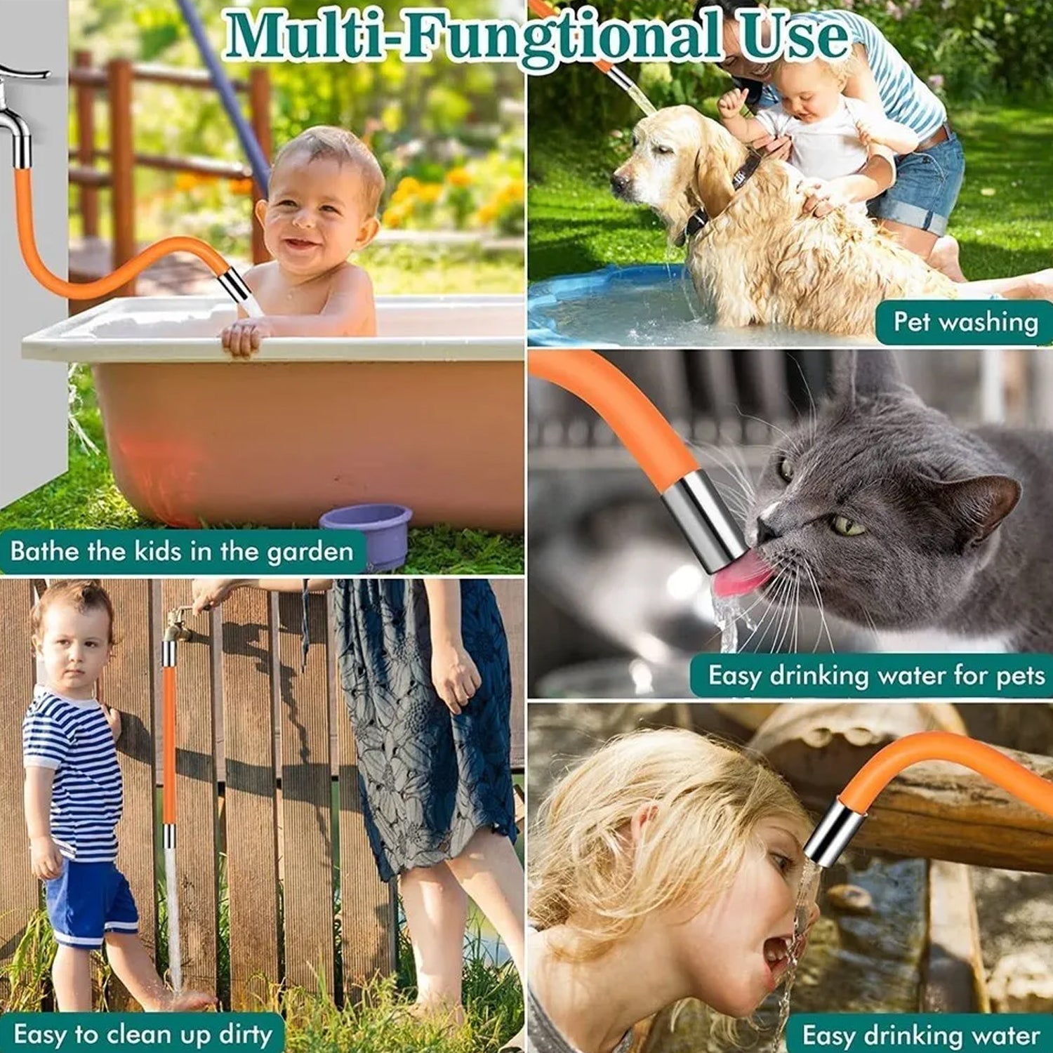 9087 Flexible Water Tap Extender, Universal Foaming Extension Tube with Connector, 360 Free Bending Faucet Extender, Adjustable Sink Drain Extension (18cm)