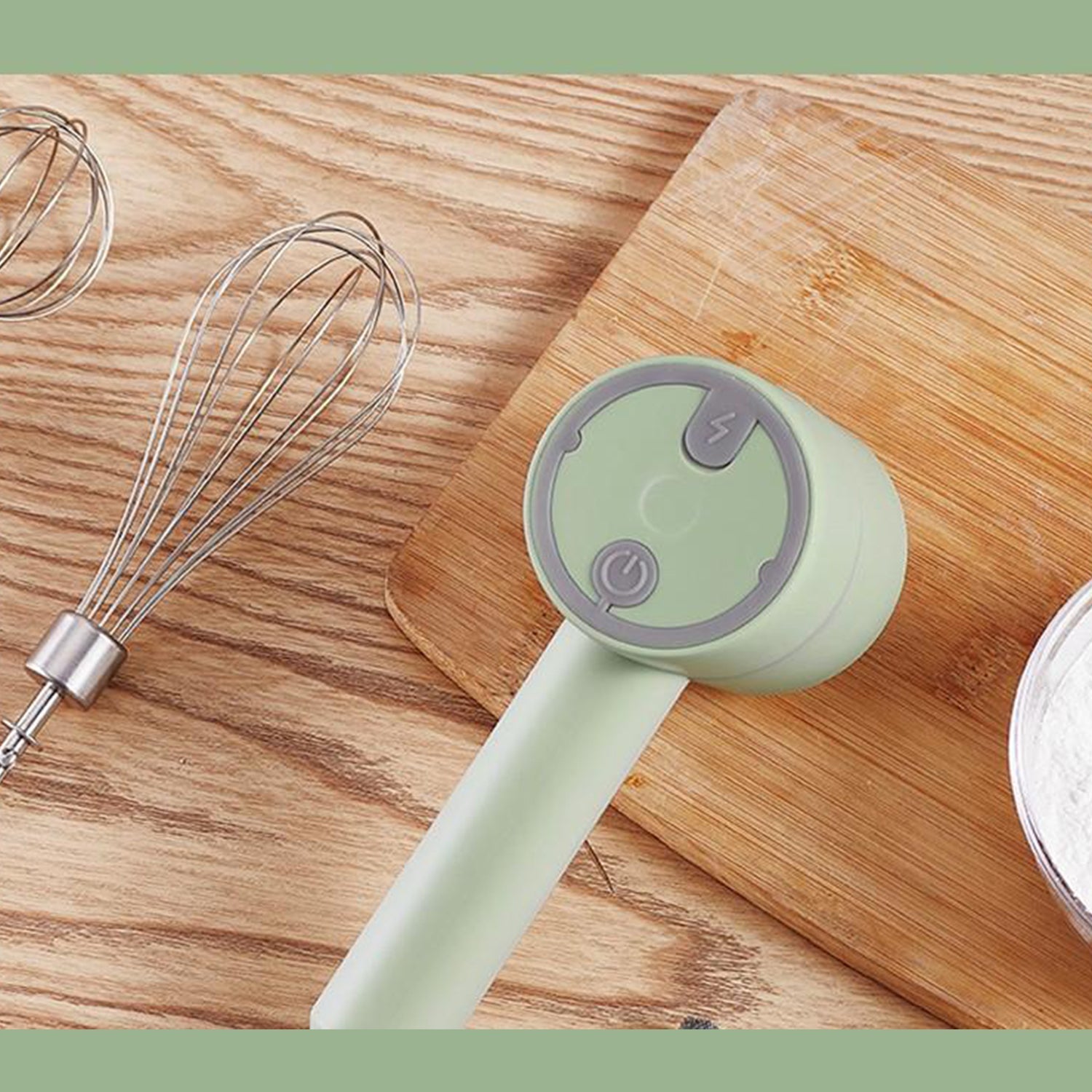 2813 Wireless Hand Mixer, Charging Handheld 2pc portable Whisk Mini High Power Beater Baking Hand Held Mixer, Portable Kitchen Blender.