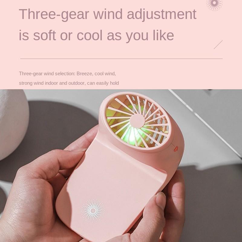 4814 Portable Mobile Phone Holder Fan Personal Fan Multi- Function Fan Handheld Charging Fan (Battery Not Include)