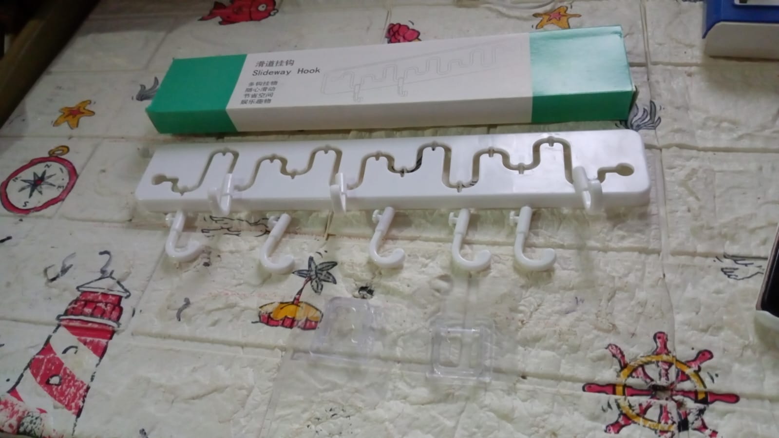 9431 SlideWay Adjustable Hook Wall Adhesive Hook Plastic High Quality Hooks For Home & Bathroom Use