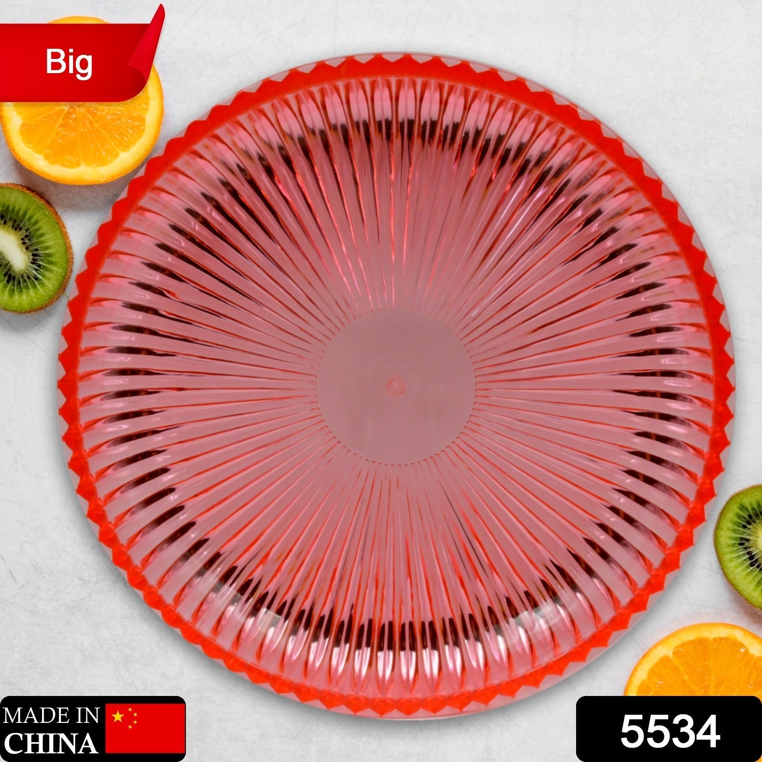 Round Plastic Dinner Plate / Tray / Snacks / Breakfast Plate friendly Plastic Plate for Kids Party Supplies Birthday Holiday Party Dinnerware Supplies (1 Pc)