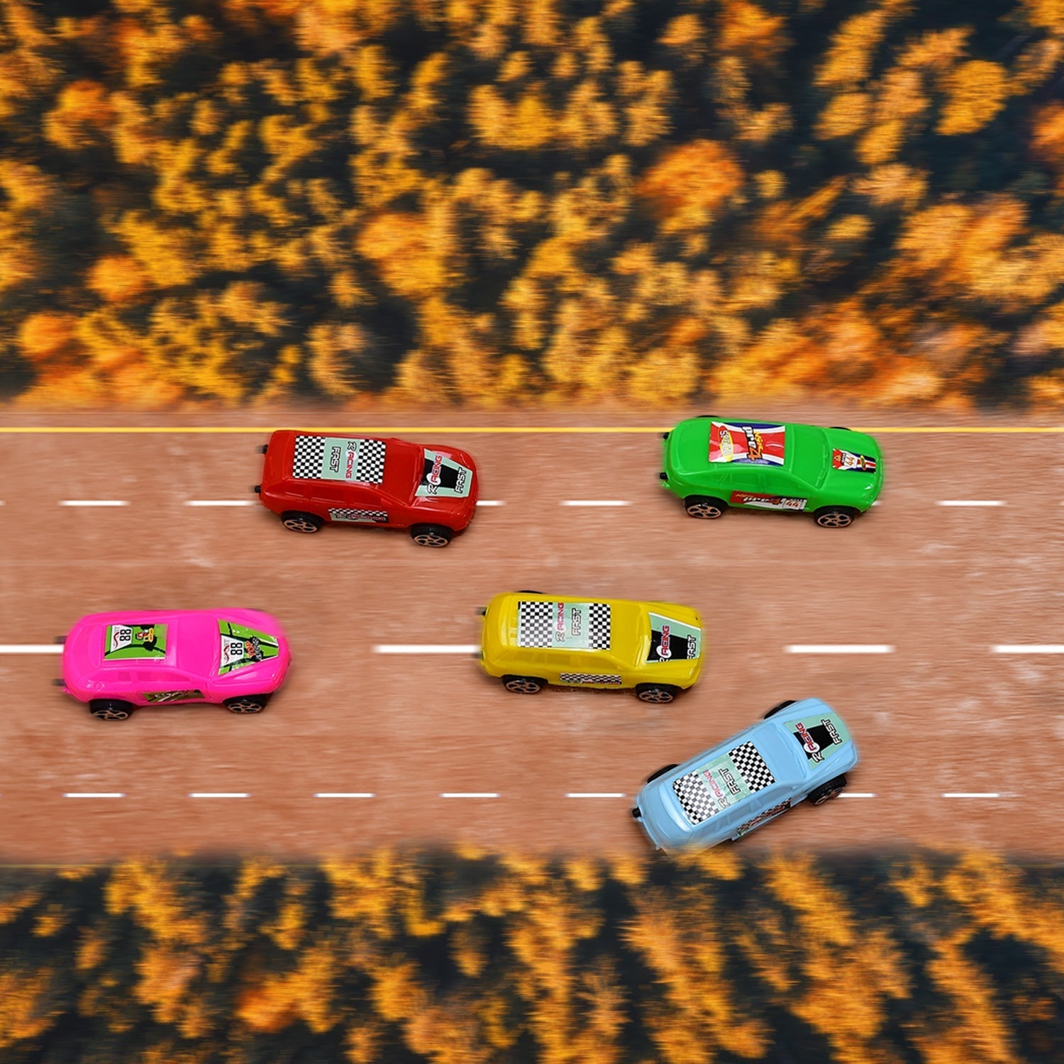 4453 Super City Car Racer Toy For Boys and Girls Pull Push Vehicle Car (Set Of 12Pcs) (Multicolor)