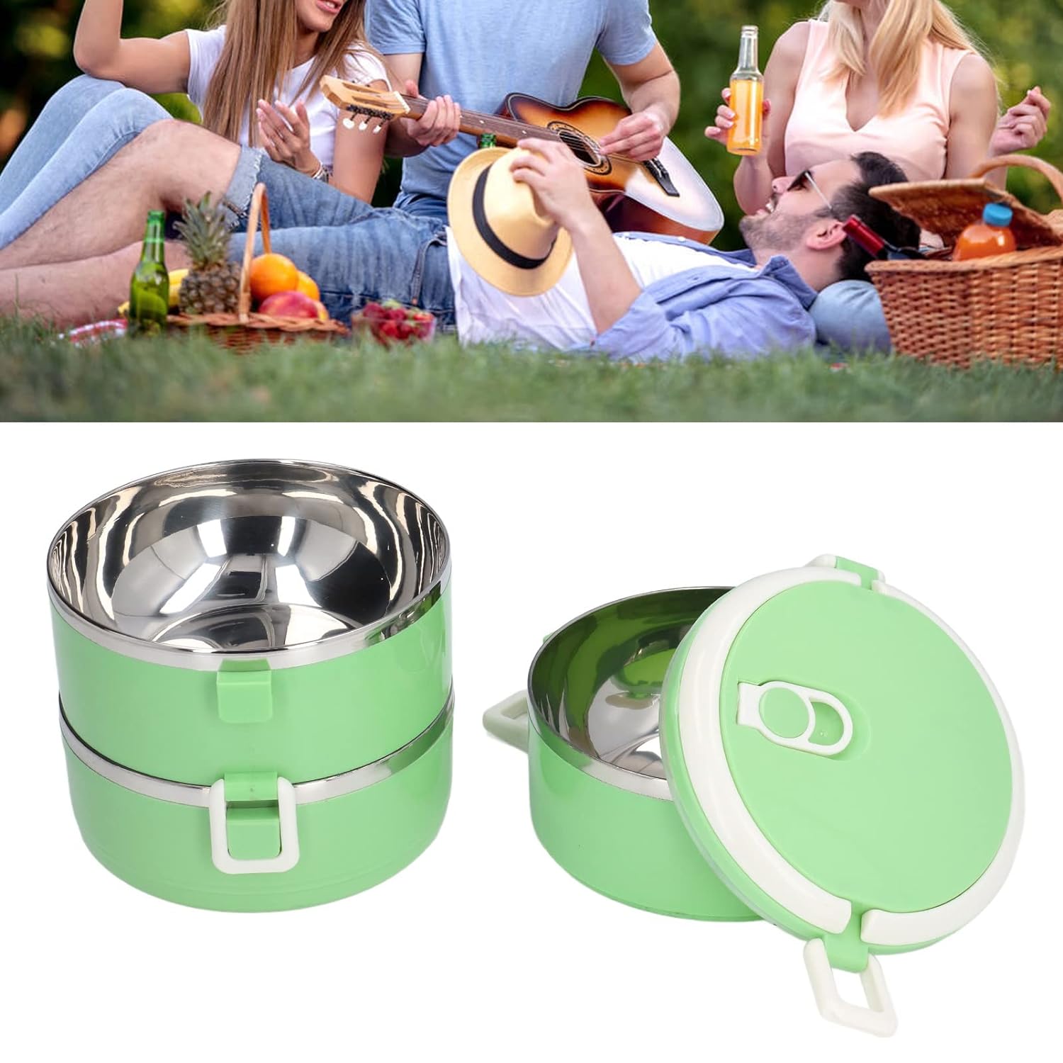 2872A 3 Layer Doraemon Lunch Box Tiffin High Quality Steel Lunch Box 3 Layer Tiffin For School ,Office & Traveling Use