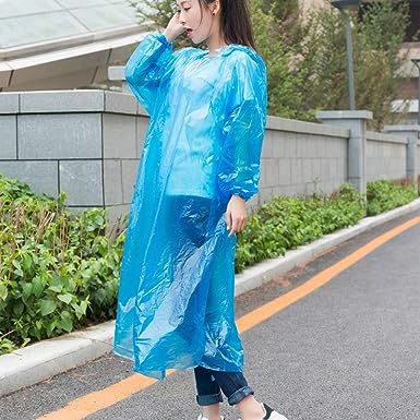9311 Portable Adult Rain Coat, Raincoat Waterproof Button Cardigan Portable Raincoat Adult Outdoor Traveling Plastic Material Raincoat/Rain wear/Rain Suit for Outdoor Accessory (1pc)