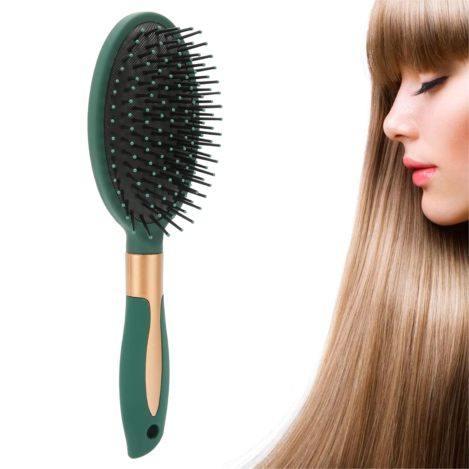 6415 Massage Comb, Air Cushion Massage Hair Brush Ergonomic Matt Disappointment for Straight Curly Hair Cushion Curly Hair Comb for All Hair Types, Home Salon DIY Hairdressing Tool (1 Pc)