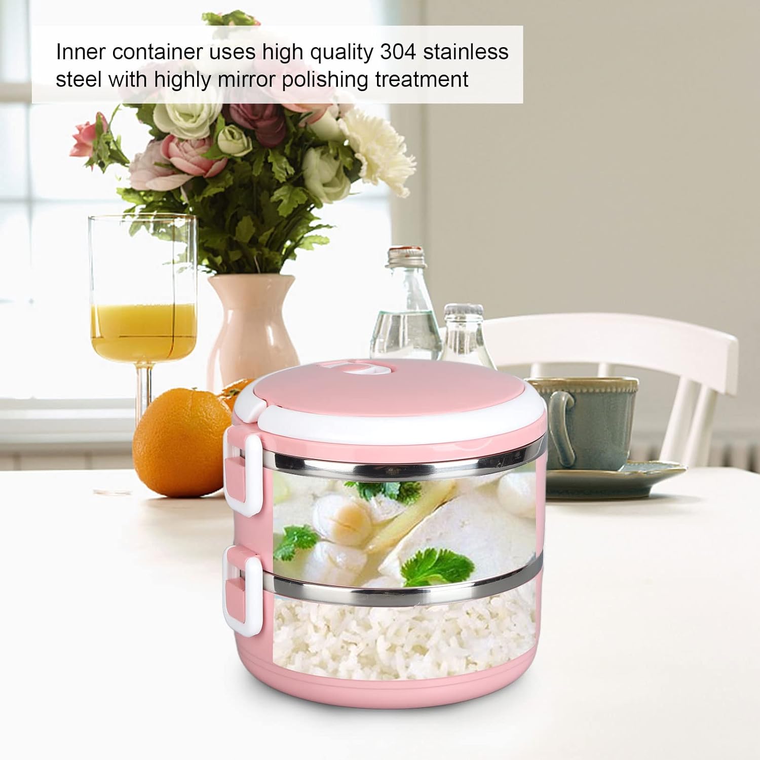 2873A Doraemon 2layer Lunch Box Steel High Quality 2 Layer Tiffin Box For Home , Office & School Use