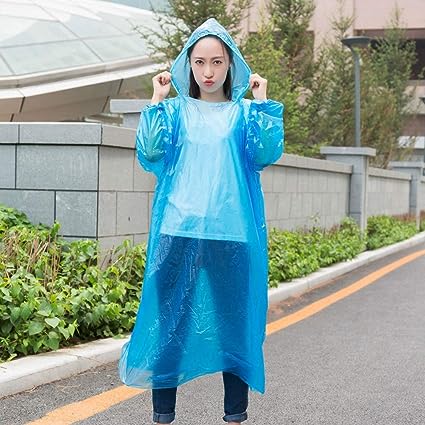 9311 Portable Adult Rain Coat, Raincoat Waterproof Button Cardigan Portable Raincoat Adult Outdoor Traveling Plastic Material Raincoat/Rain wear/Rain Suit for Outdoor Accessory (1pc)