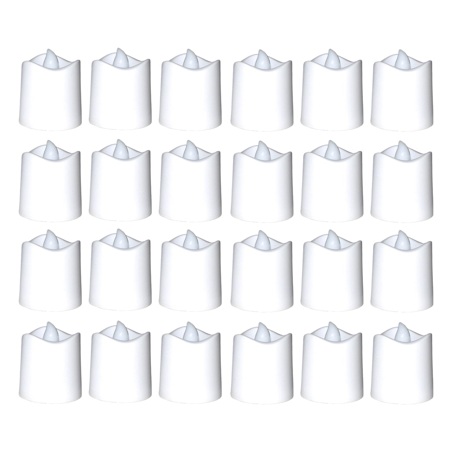 7221 Festival Decorative - LED Tealight Candles (White, 24 Pcs)