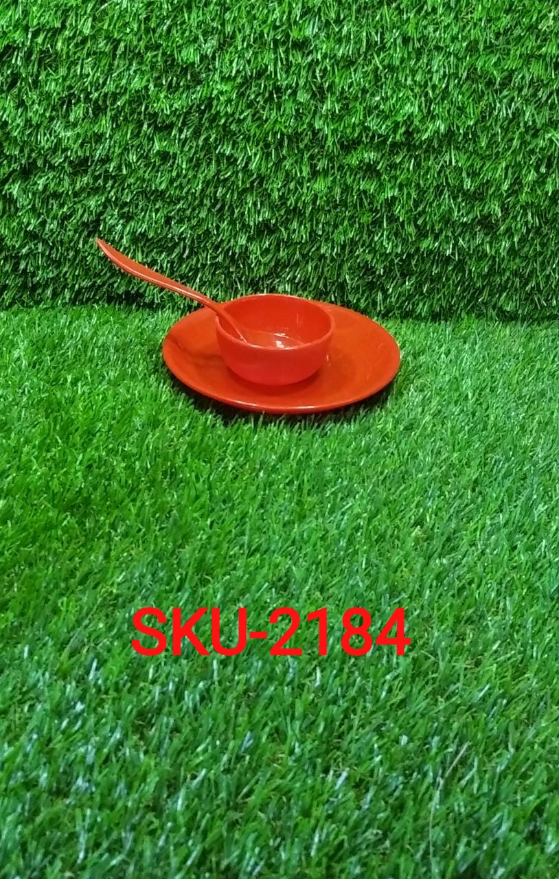 2184 Multipurpose Snack Set 3 pcs - Spoon, Bowl and Dish