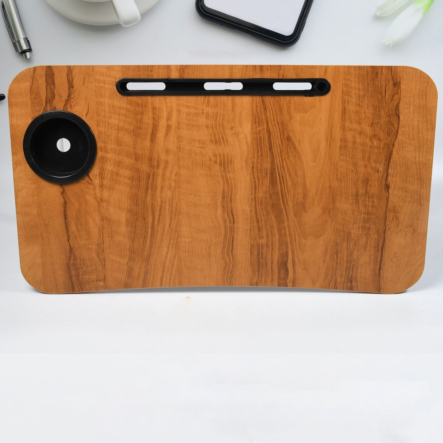 7864 FOLDABLE BED STUDY TABLE PORTABLE MULTIFUNCTION LAPTOP TABLE LAPDESK FOR CHILDREN BED FOLDABLE TABLE WORK OFFICE HOME WITH TABLET SLOT & CUP HOLDER