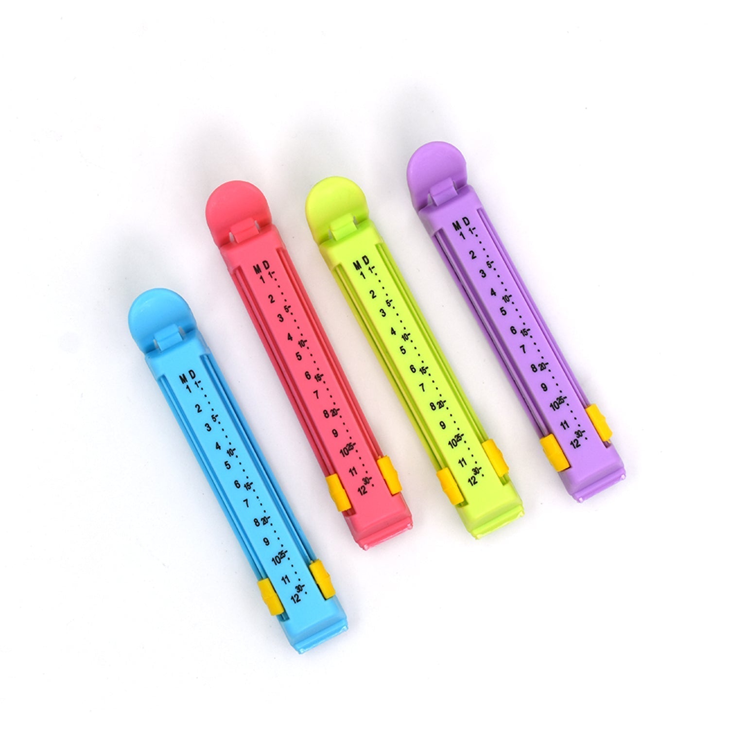 6173 Small Multipurpose Food Snack Plastic Bag Clip Sealer/Packet Sealer Clamps/Manual Vacuum Bag Sealer/Food Pouch Clip/Bag Zipper/Food Clips Sealer for Home Kitchen, Set of 4 (Multicolor)