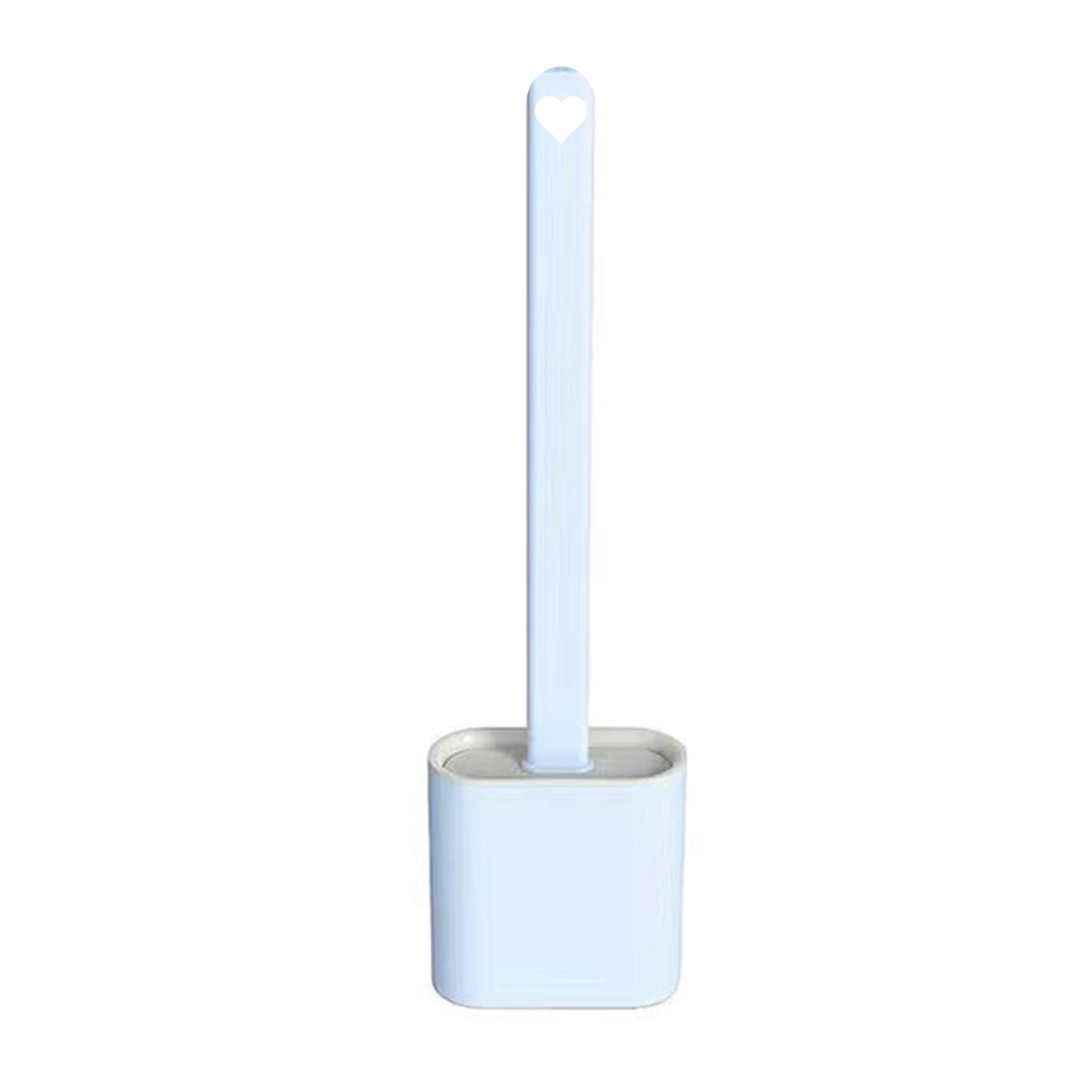 1410A Silicone Toilet Brush with Holder Stand for Bathroom Cleaning