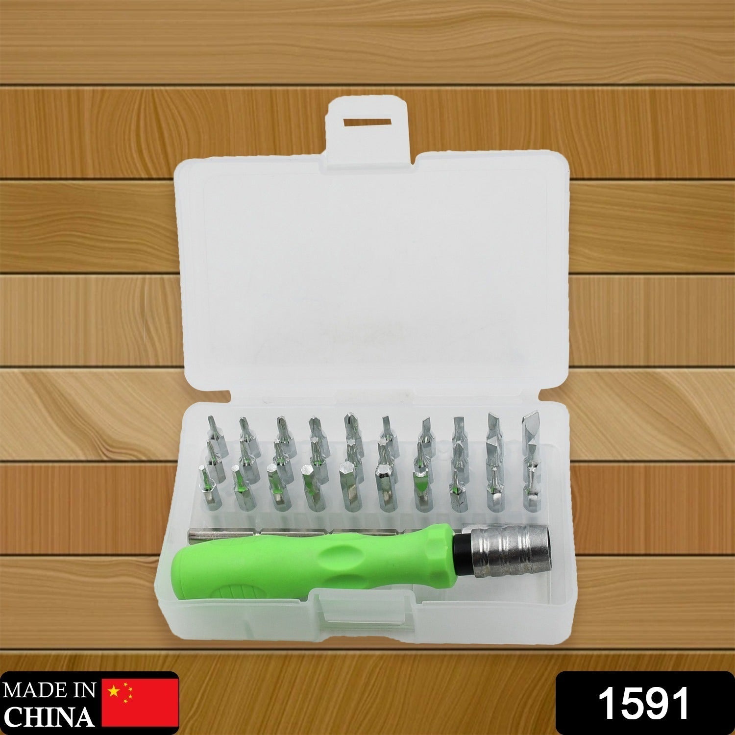 1591 30 IN 1 MINI SCREWDRIVER BITS SET WITH MAGNETIC FLEXIBLE EXTENSION ROD