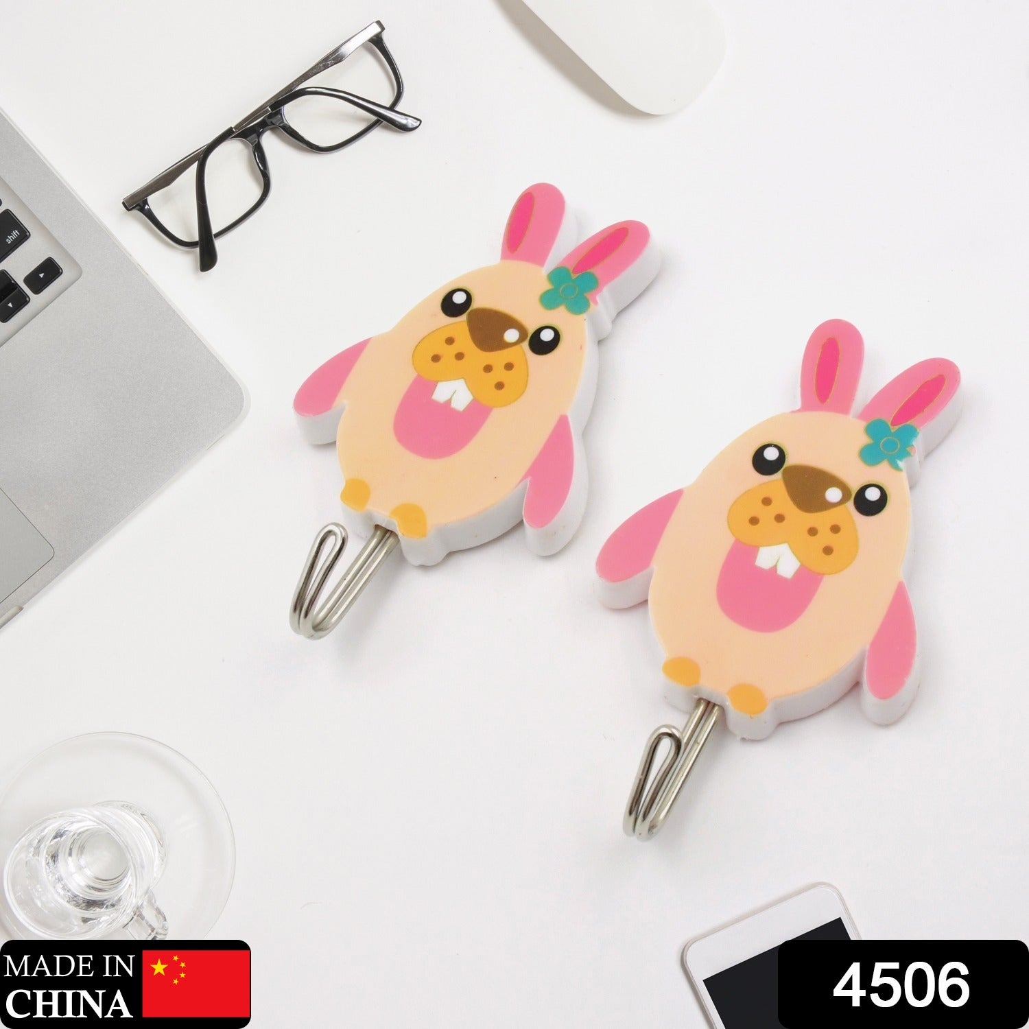 4506 STRONG ADHESIVE HOOK WALL HOOKS HIGH QUALITY PREMIUM HOOK FOR HOME , OFFICE , & MULTIUSE HOOK ( 1 PKT )