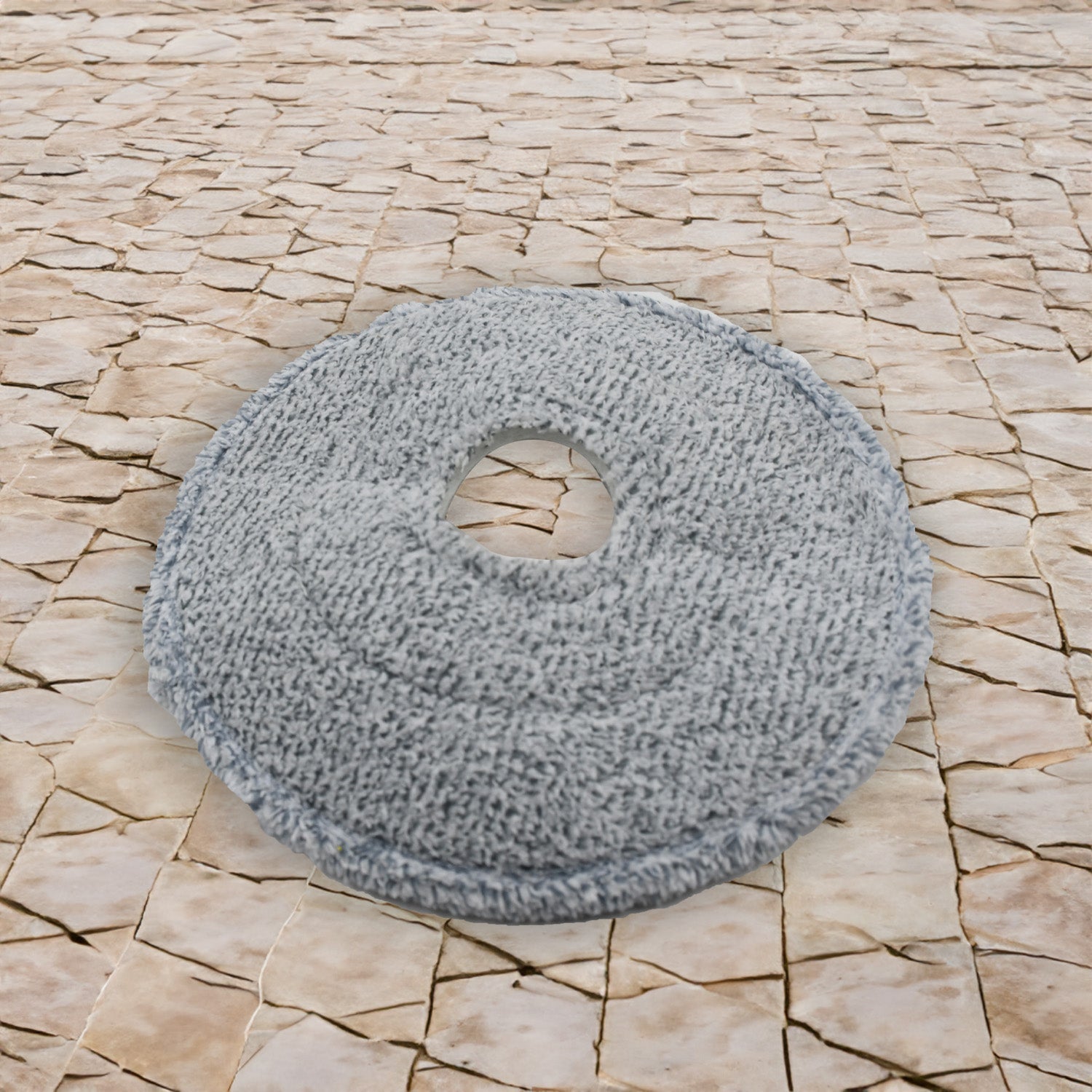 8162 Round Shape Mop Head with 1 Pad Extra Clean Water Spin Mop with Separate Water Bucket, Suitable for All Types of Flooring, Separates Dirty and Clean Water, Wet