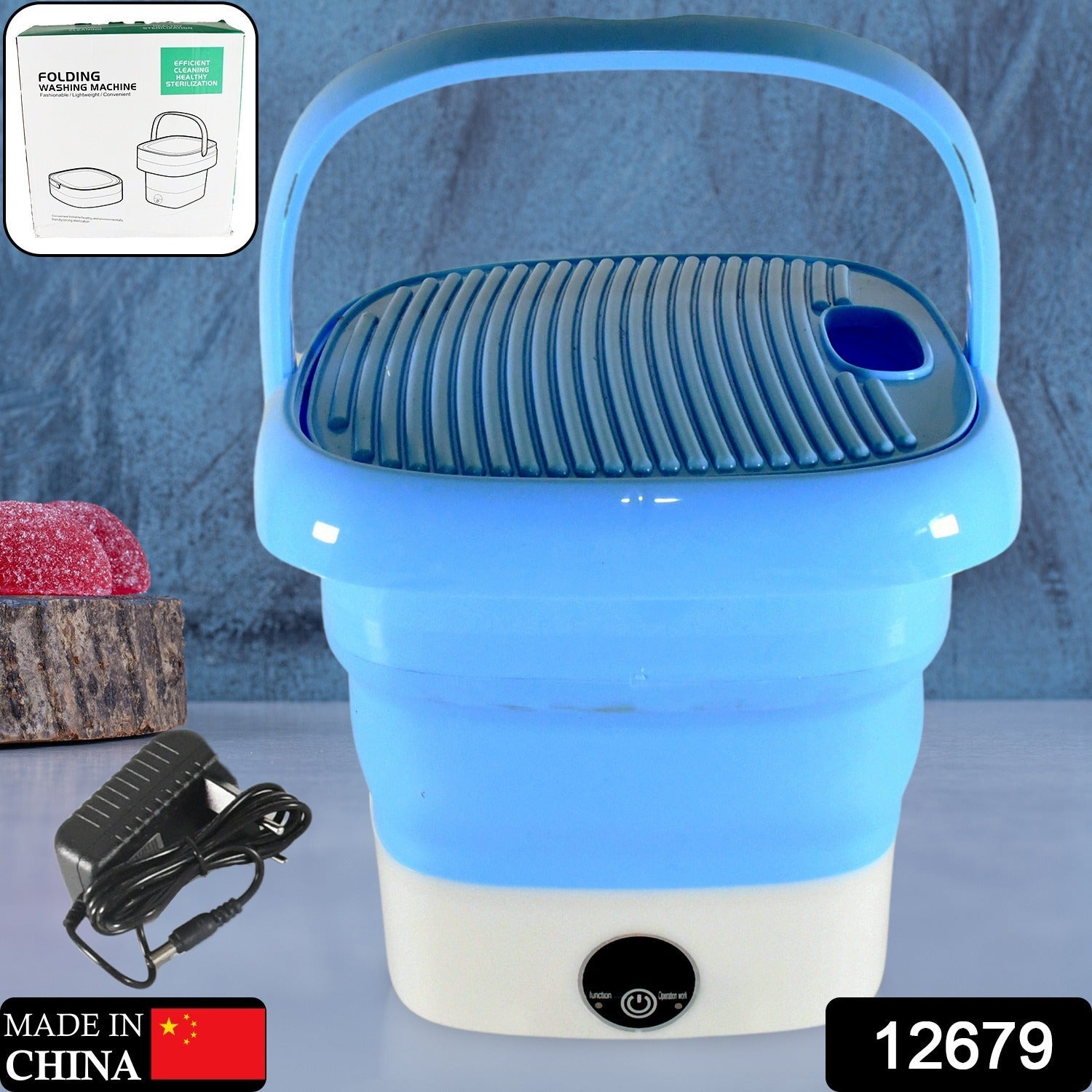 12679 Portable Washing Machine, Mini Folding Washer and Dryer Combo, for Underwear, Socks, Baby Clothes, Travel, Camping, RV, Dorm, Apartment