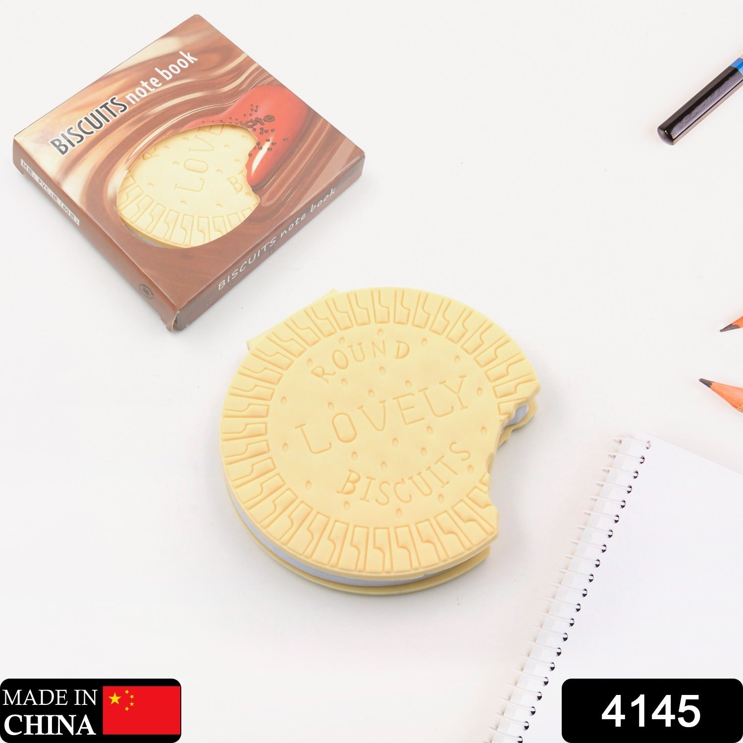 4145 Round Biscuits Diary Notebooks Original Biscuits Smell Writing Practice Book Early Learning Copybook Premium Biscuits Book ( 1Pc Book )