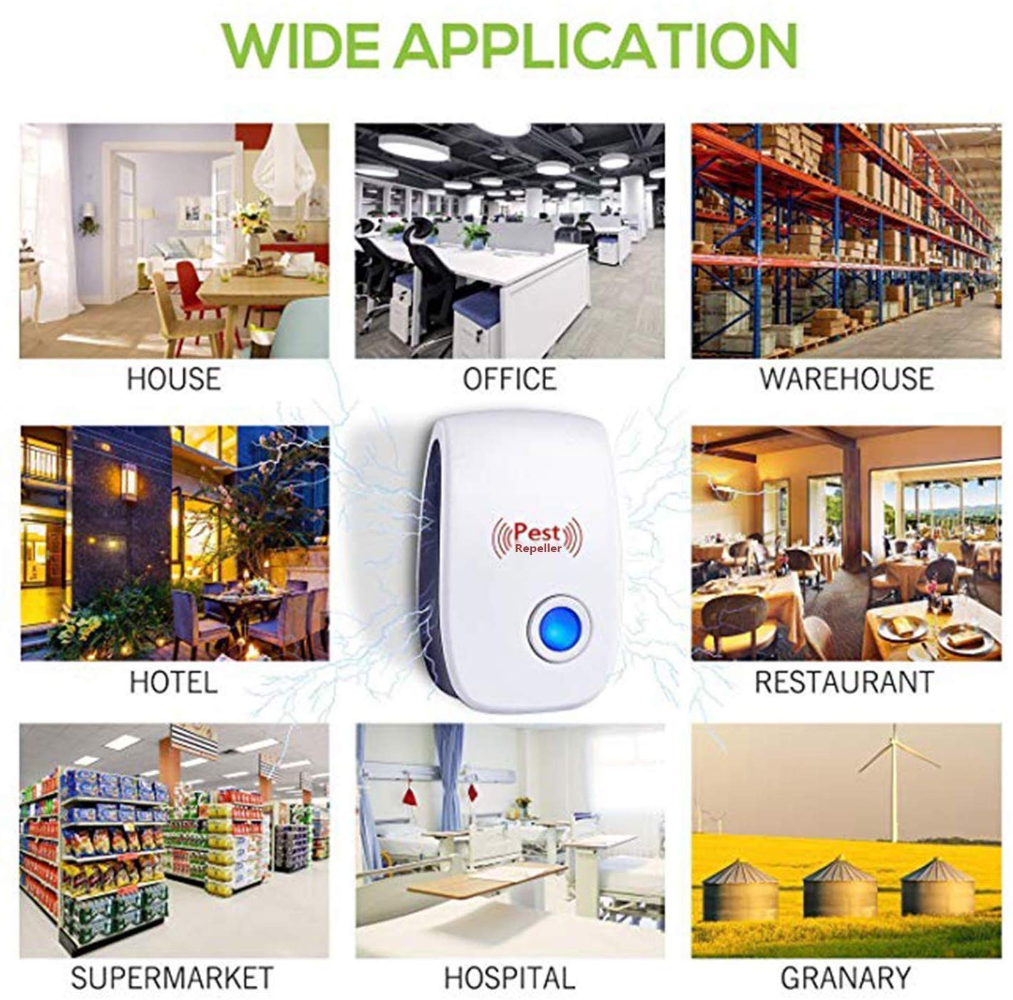 1260 Ultrasonic Pest Repeller to Repel Rats, Cockroach, Mosquito, Home Pest & Rodent