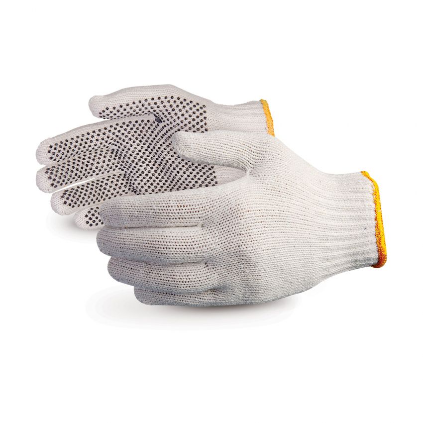 4611 Unisex Knitted/Sewing Cotton Plain Hand Gloves Raw White