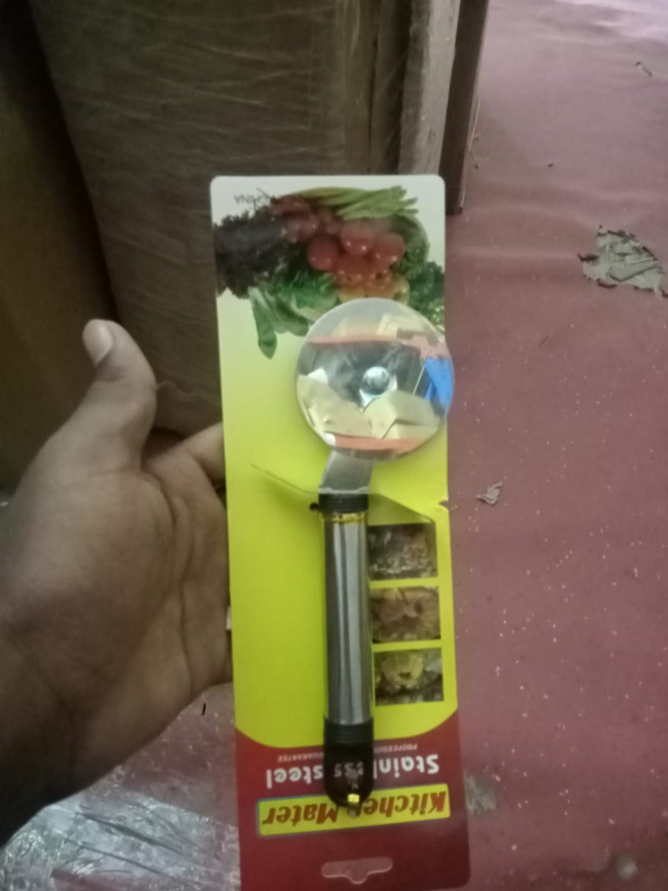 2732 Stainless Steel Pizza Cutter, Pastry Cake Slicer, Sharp, Wheel Type