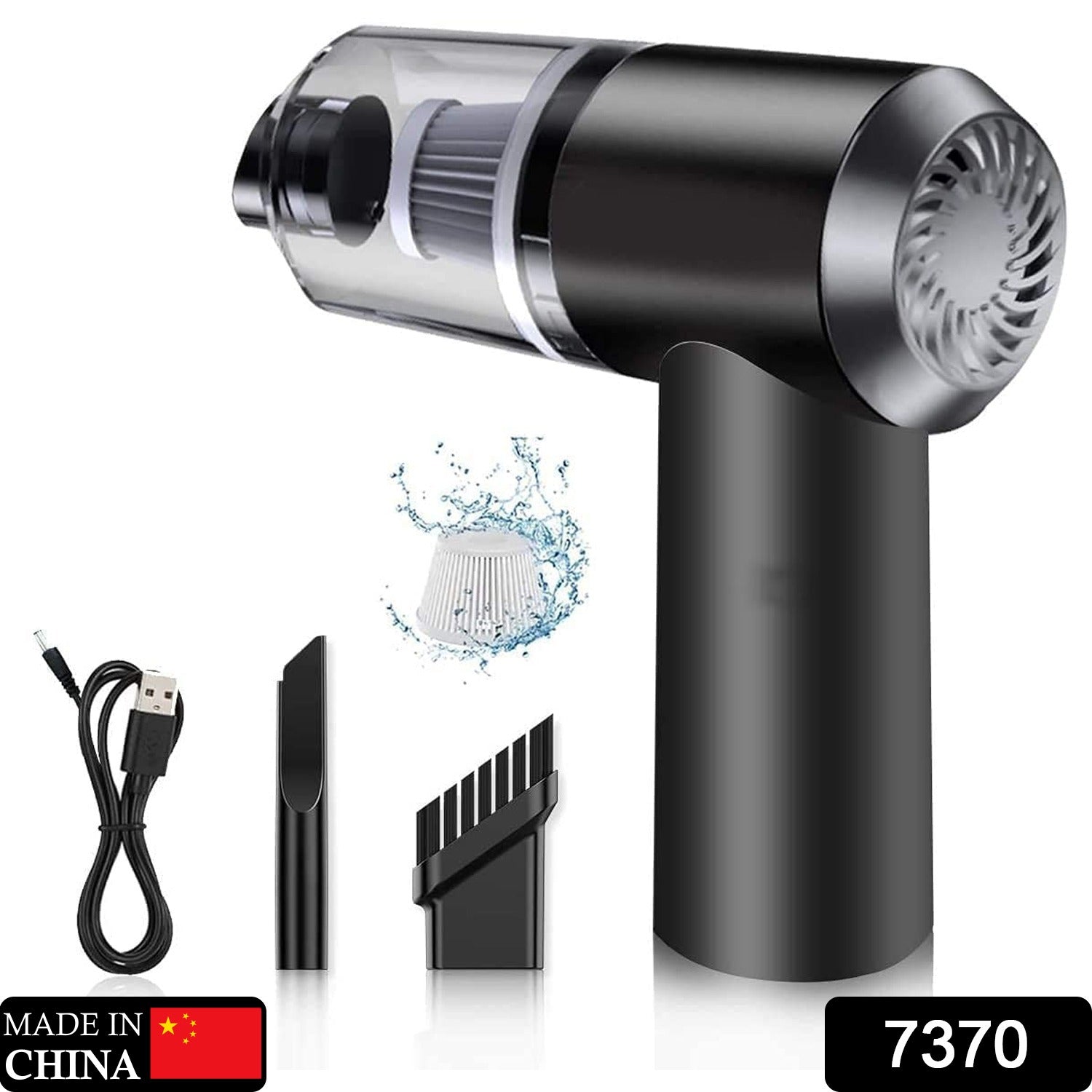 7370 Vacuum Cleaner Dust Collection 2 in 1 Car Vacuum Cleaner 120W High-Power Handheld Wireless Vacuum Cleaner Home Car Dual-use Portable USB Rechargeable