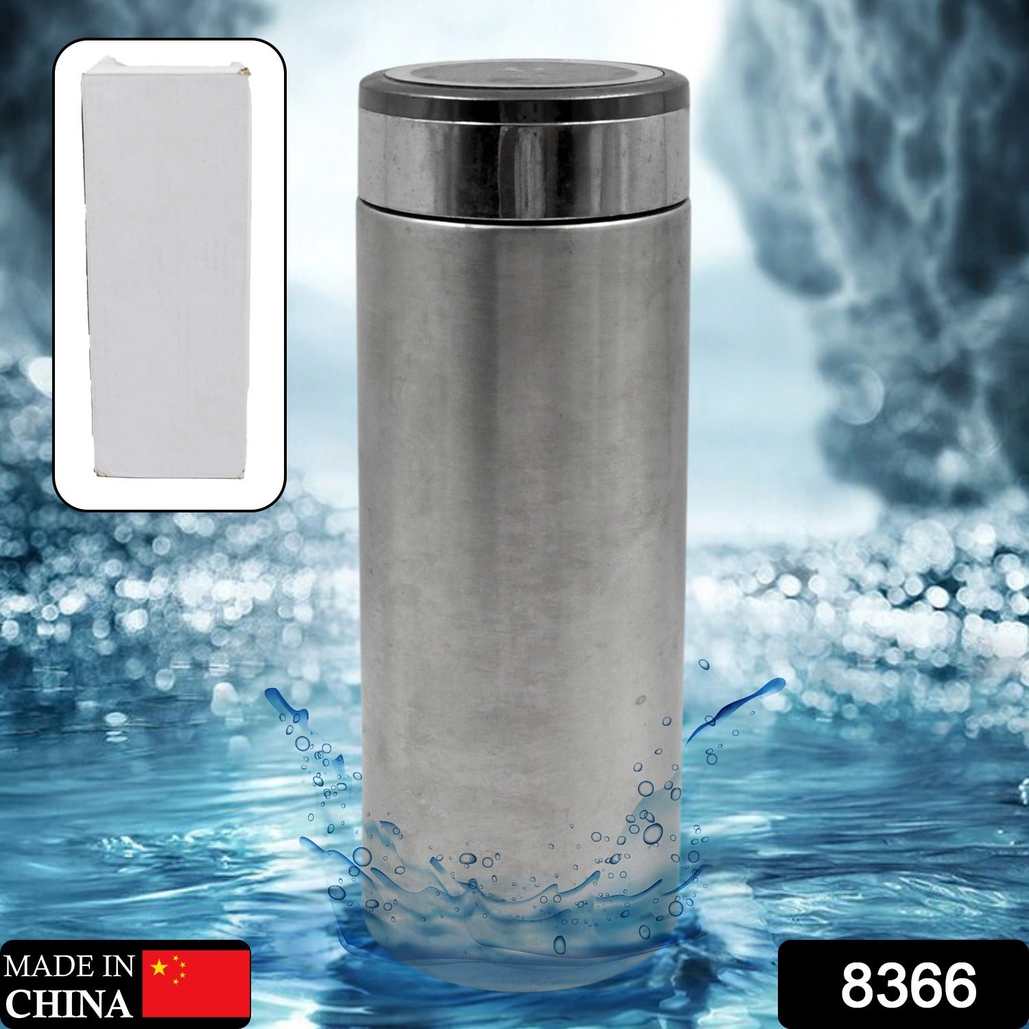 8366 Multifunctional Double-Wall Thermos Water Bottles, Spill Proof with Leakproof Drinking Cup for Office Mug, Home, Travel, School