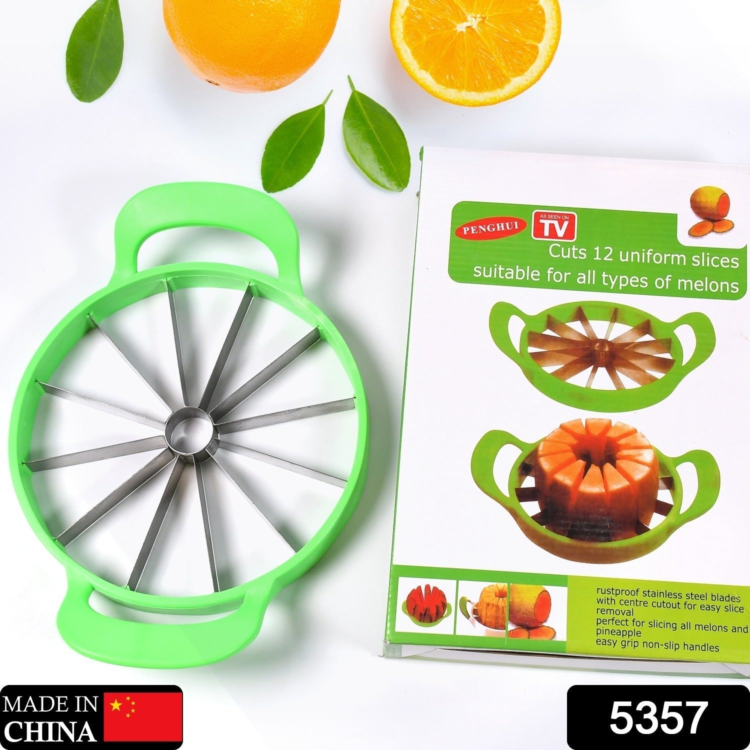 5357 Watermelon Slicer Cutter Steel Fruit Perfect Corer Slicer Kitchen Tools