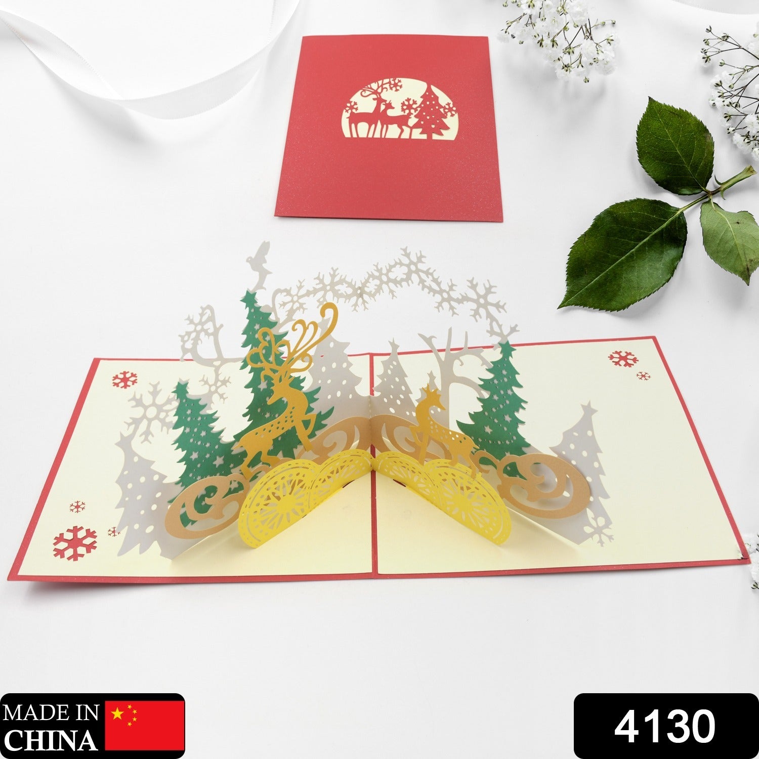 3D Paper Wish Card High Quality Paper Card All Design Card Good Wishing Card (All 3D Card Birthday, Christmas Card, Cartoon Card, Love Heart Card) (1 Pc)