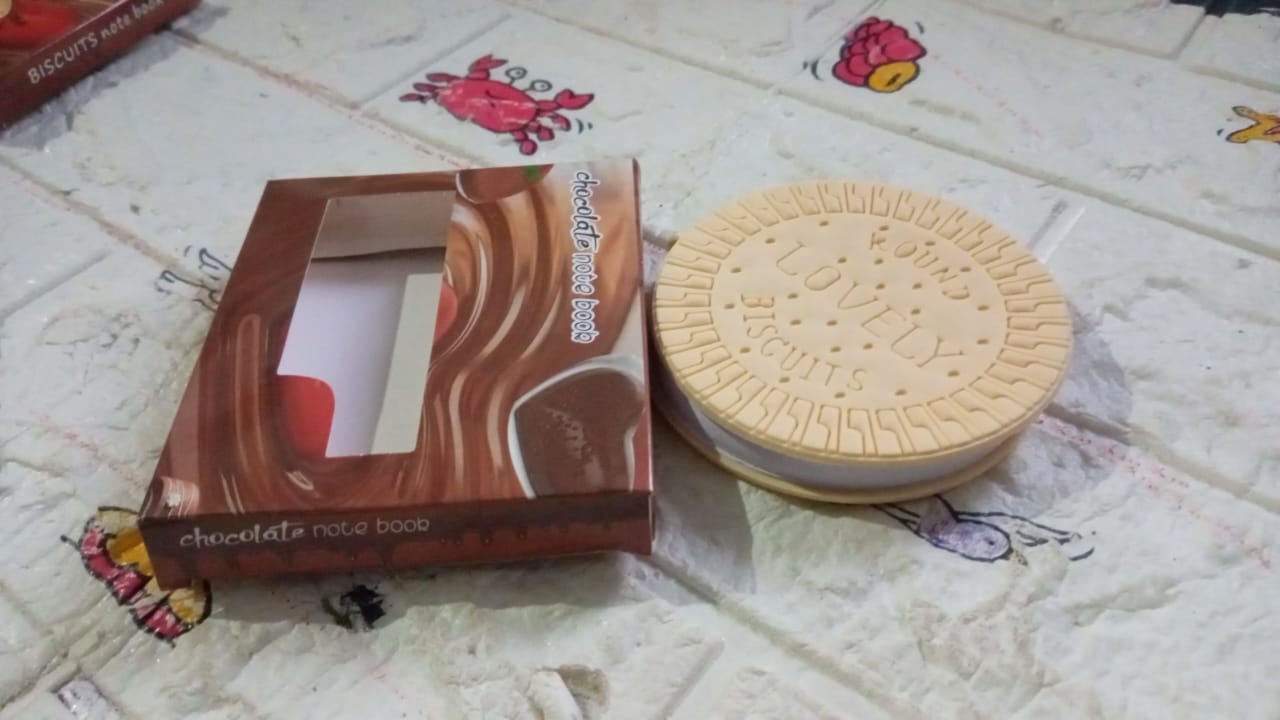 4144 Round Chocolate Diary Notebooks Original Chocolate Smell Writing Practice Book Early Learning Copybook Premium Chocolate Book ( 1Pc Book )