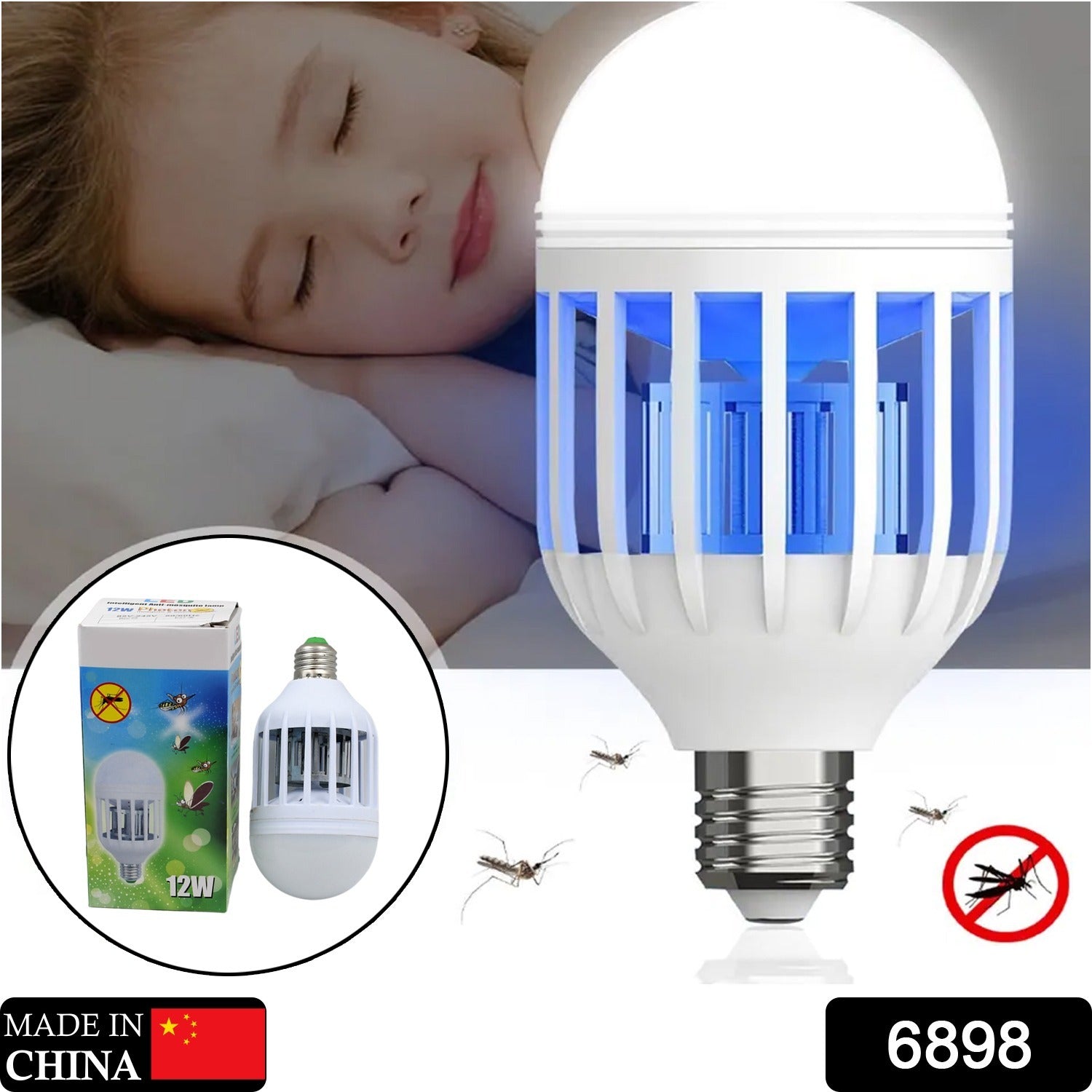 12W & 15W Mosquito Killer Lamp E27 Summer Moths Flying Insects Led Zapper Mosquito Killer Lamp Light Bulb Household