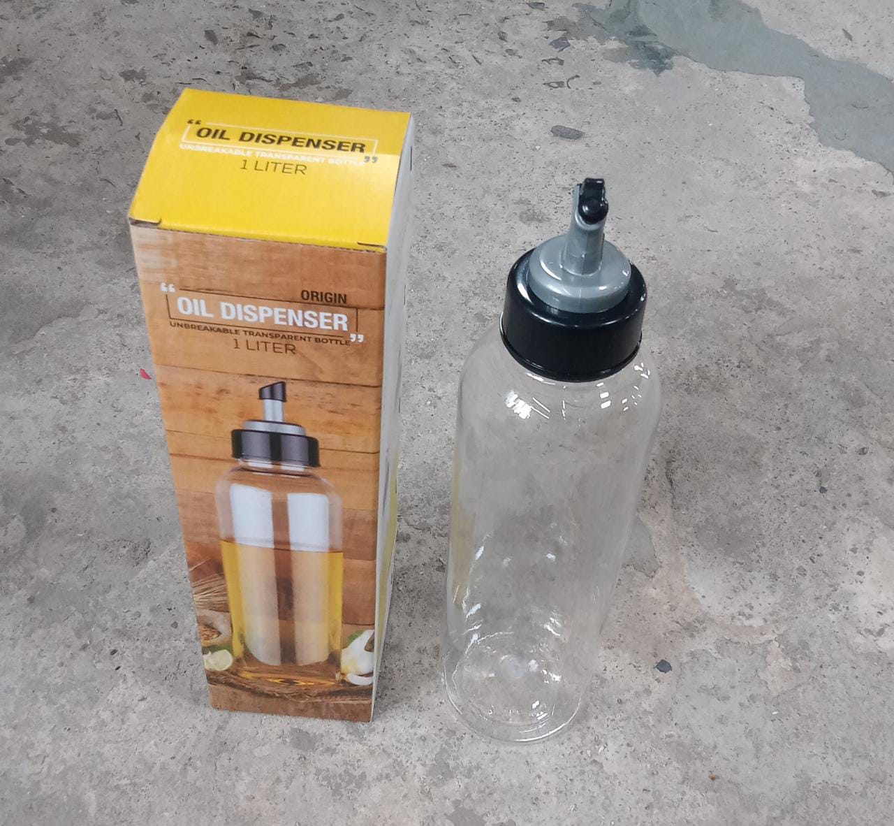2346 Oil Dispenser Transparent Plastic Oil Bottle | 1 Liter