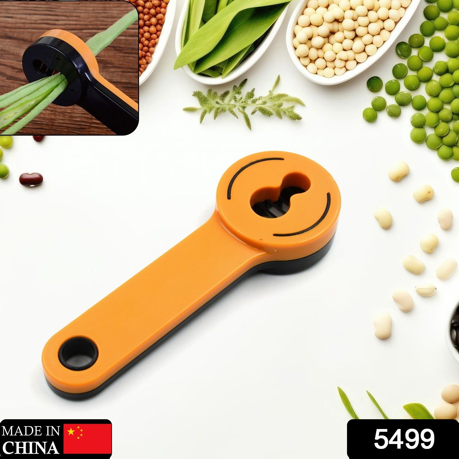 5499 Bean Slicer Cutter Stringer Remover Peeler French Style Green Vegetable Runner Slicer Kitchen Slicer Fruit Shredders Gadget Green Kitchen Cutter Slicer Slicer Grater Cutter Bean (1Pc)