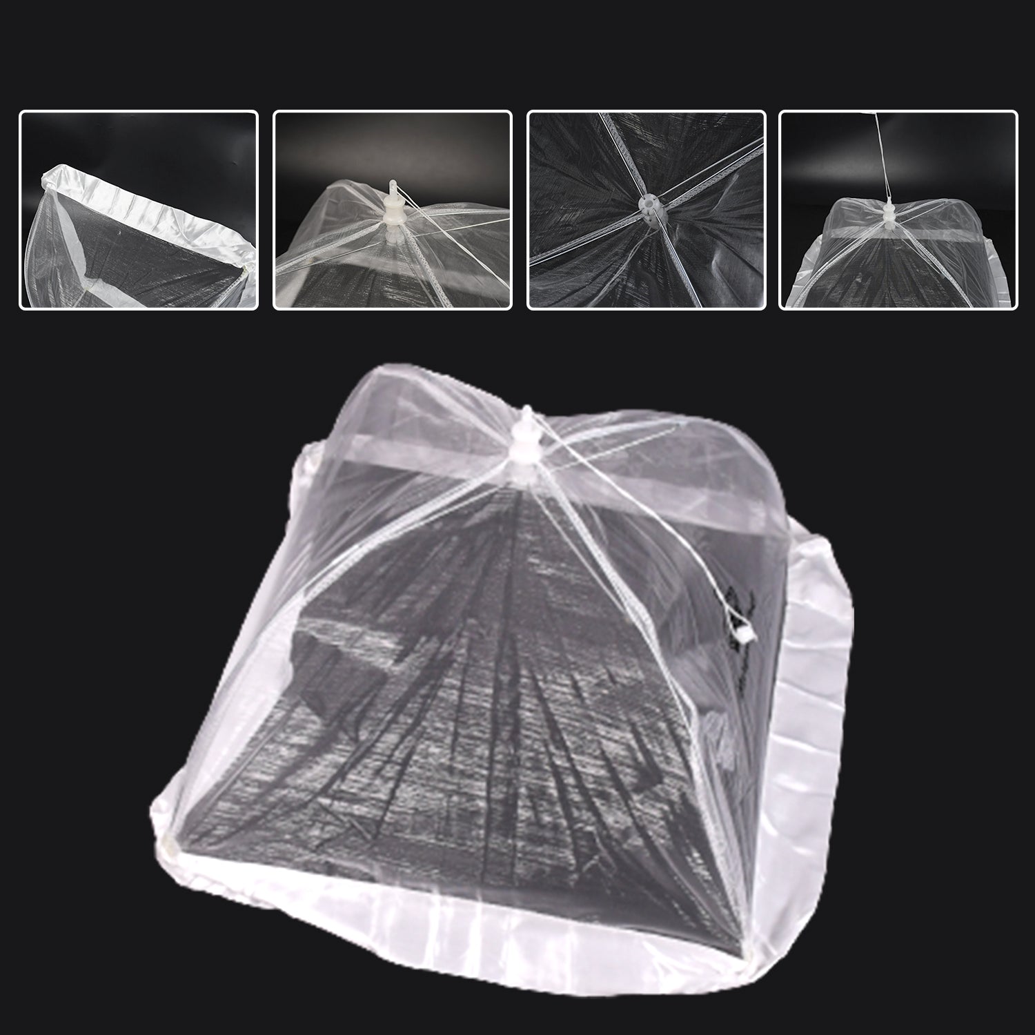 7179A UMBRELLA FOOD COVERS MESH NET KITCHEN UMBRELLA PRACTICAL HOME USING FOOD COVER