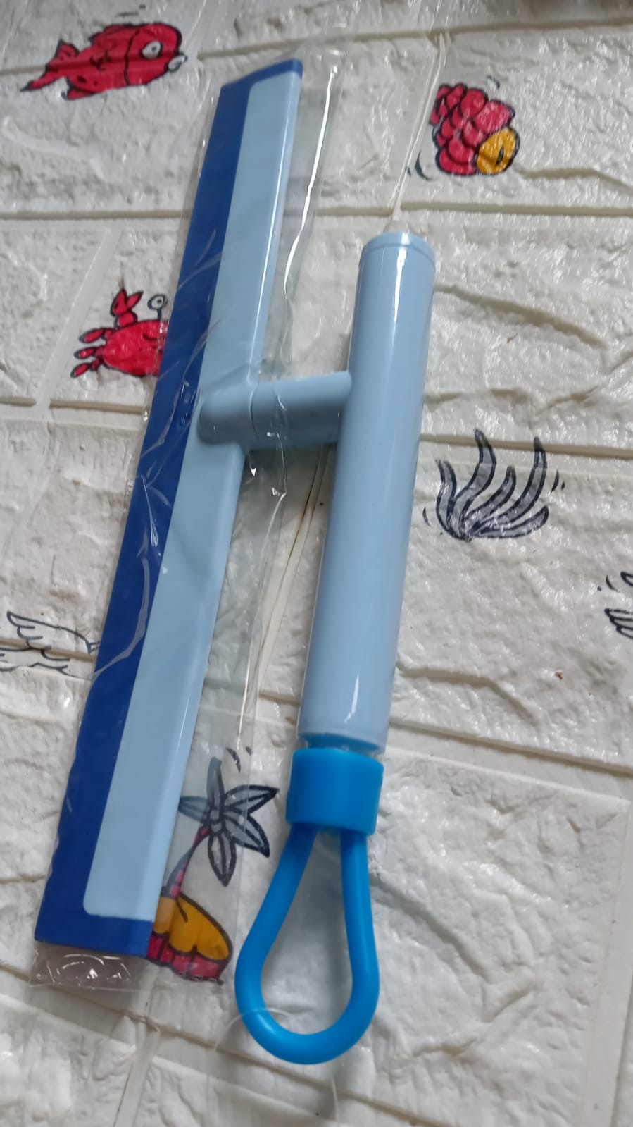 7996 Glass Cleaning Wiper Window Cleaner, for Bathroom, Windows, and Car Glass, Window Mirror Scraper Brush with Soft Rubber