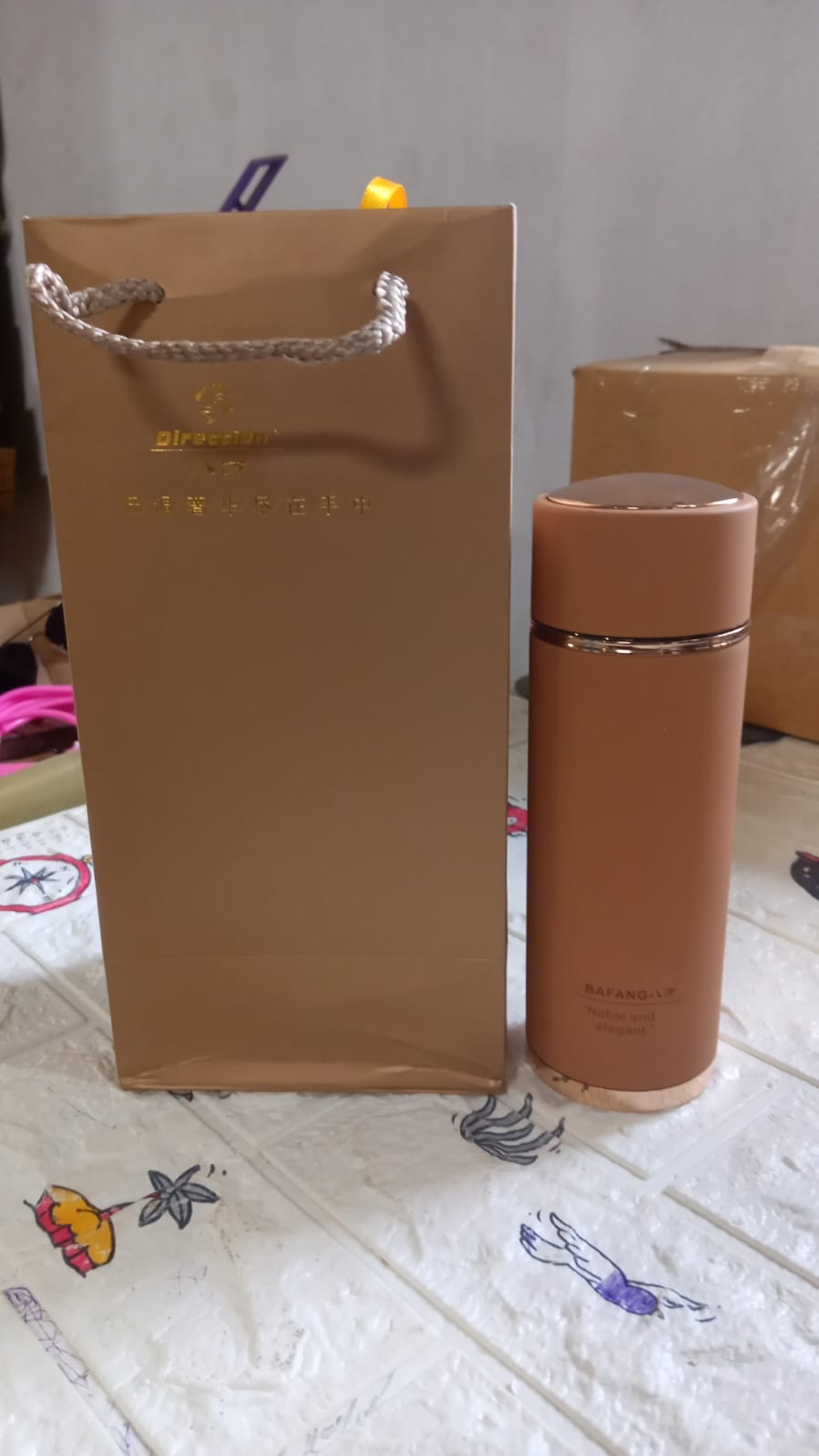 8369 WATER & THERMOS BOTTLE HIGH QUALITY STEEL THERMOS BOTTLE FOR WATER TEA & COFFEE USE (380 ml)