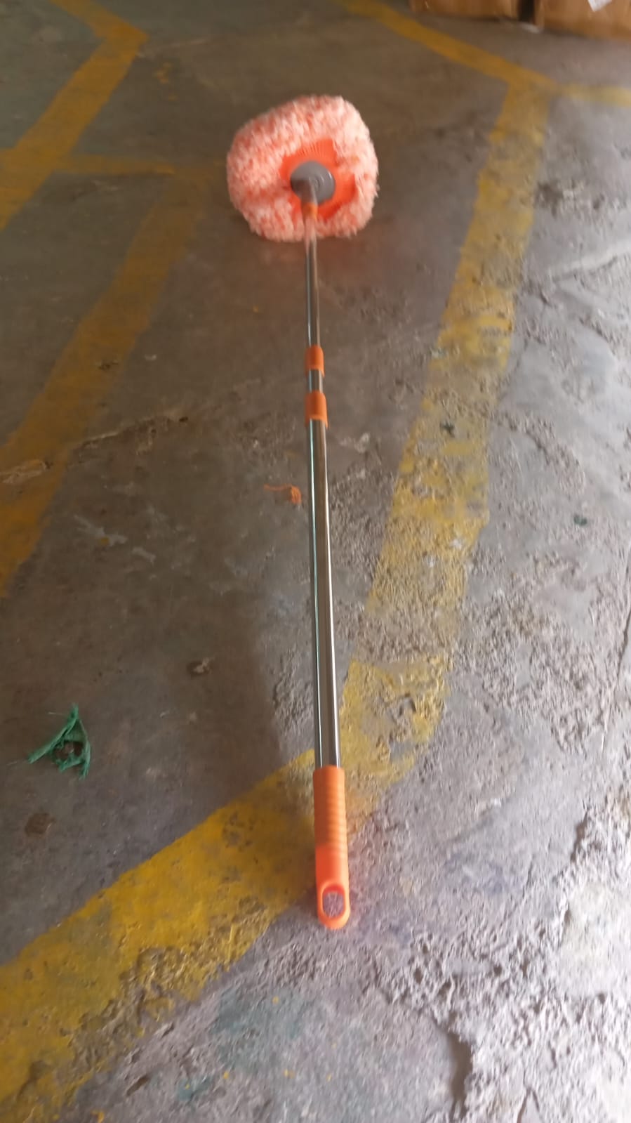 17963 360° Rotatable Ceiling Dust Cleaning Mop Extendable Long Lightweight Handle Mop Heads Pad, Spin Scrubber for Ceiling Floor Bathroom Kitchen Tile