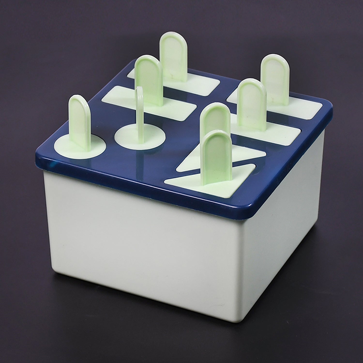 6311B Plastic Kulfi Mould, Kulfi Moulds 8 pcs Tray Ice Cream Mould Reusable Frozen Kulfi Maker Popsicle Sticks Lolly Ice Popsicle Candy Mould for Children Pista Color (Brown Box )