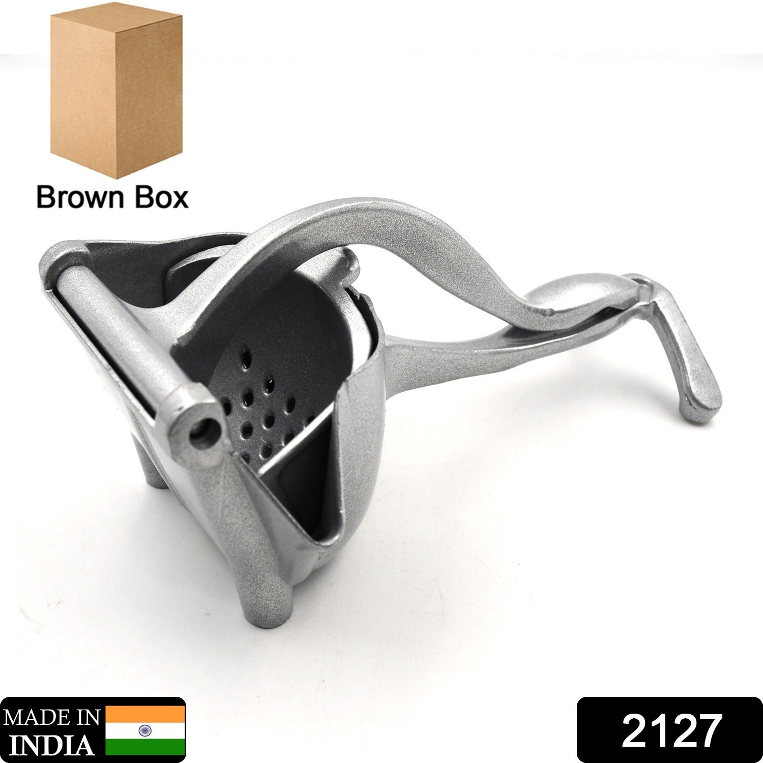 2127 MANUAL ALUMINIUM METAL FRUIT PRESS JUICER ( BROWN BOX )