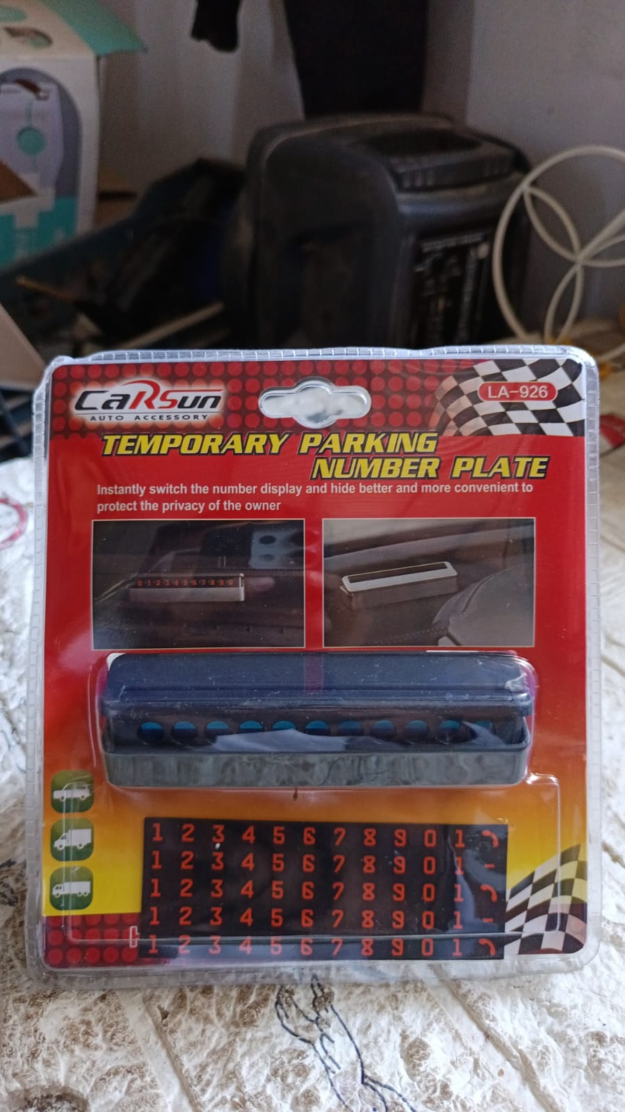 8750 Temporary Car Parking Mobile Number Display with Magnetic Numbers Stickers,Car Parking Magnetic Mobile/Telephone Number Plate (1Pc)