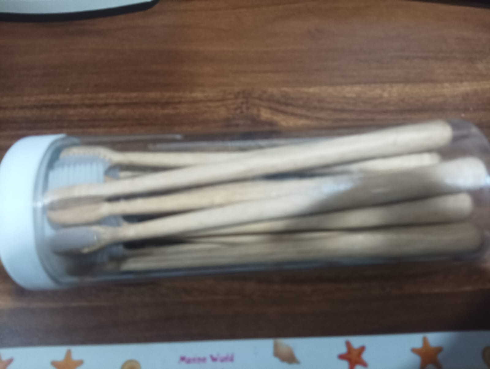 13031 Bamboo Wooden Toothbrush Soft Toothbrush Wooden Child Bamboo Toothbrush Biodegradable Manual Toothbrush for Adult, Kids (15 pcs set / With Round Box)